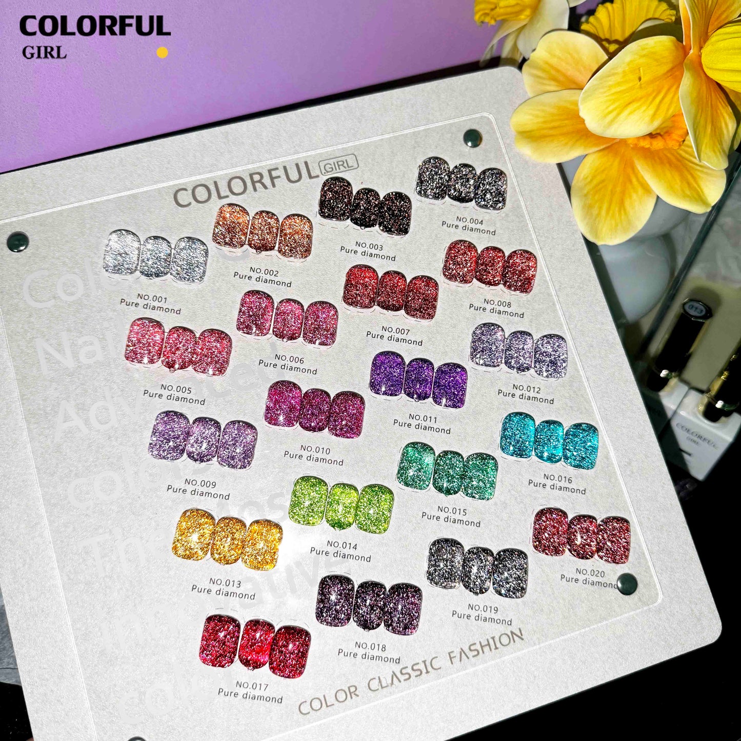 Colorful Girl สีเจลแฟลช 20 สี✨  สีแน่น ติดทนนาน แถมฟรีชาร์ทสี 🎨