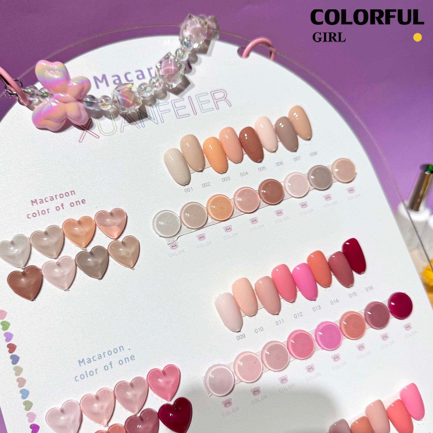 ✨พร้อมส่ง🇹🇭✨XUANFEIER24  สีเจลไซรัป โทนชมพู Ice Peach 24 สี แถม ชาร์ทสี สีธรรมชาติที่คล้ายสีผิวผิว สีเจลไซรัป