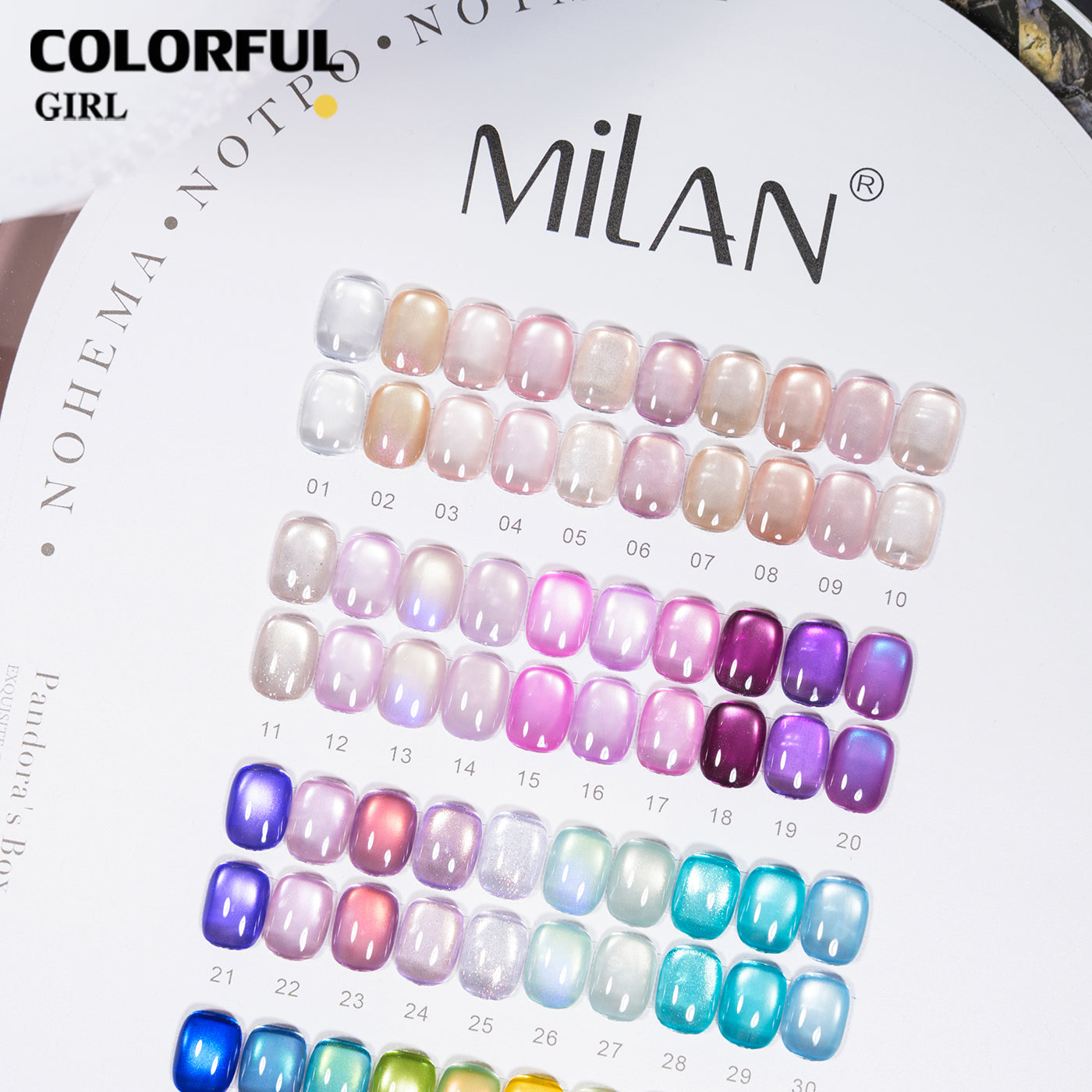 เจลเล็บ MILAN Cat Eye 50 สี | รวมโทนสีครบเซ็ต | นู้ด/สีสด/โฮโลแกรม/โทนเข้ม | เซ็ตเดียวครบทุกสไตล์ เจลตาแมว + สีเจลแคทอายเนื้อซาติน  (ทามาให้แล้ว พร้อมใช้งาน)