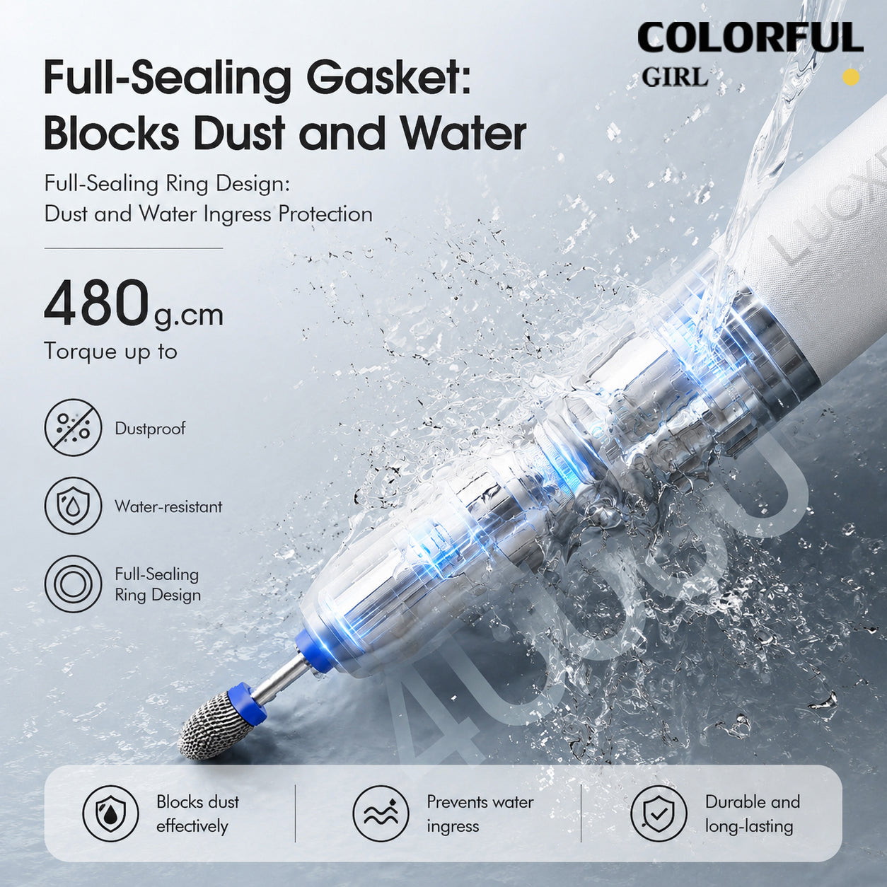LUGX LG-902 Pro   เครื่องเจียเล็บกันน้ำกันฝุ่น รุ่นใหม่｜40,000RPM｜มอเตอร์ไร้แปรงถ่าน｜แรงบิดสูง 480g.cm｜แบตเตอรี่ 2200mAh