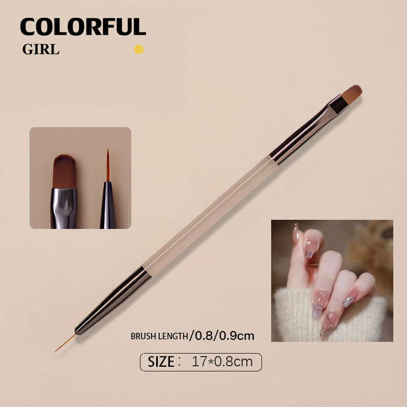 เซ็ต 9 ชิ้น พู่กันและแปรง แปรงเล็บแปรงอะคริลิค Uv Gel Extension แปรงเล็บเครื่องมือ