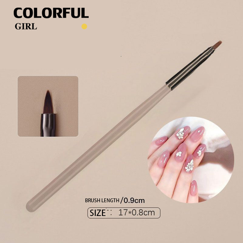 เซ็ต 9 ชิ้น พู่กันและแปรง แปรงเล็บแปรงอะคริลิค Uv Gel Extension แปรงเล็บเครื่องมือ