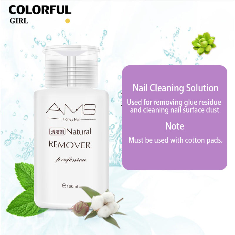 AMS น้ำยาล้างเล็บเจล ถอดเ ล็บเจล ถอดเล็บปลอม ชนิดขวดปั้ม ใช้งานง่าย 160ml พร้อมส่ง🔥 น้ำยาล้างเล็บแบบขวด ใช้งานง่าย สะดวก