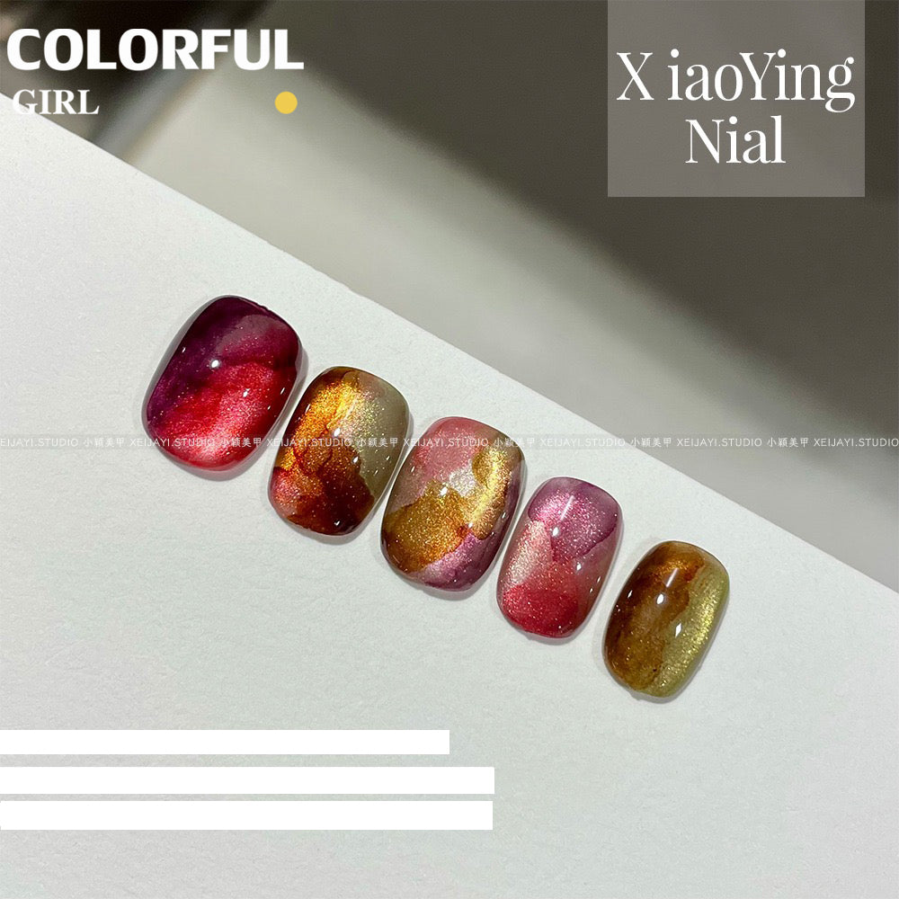 15สี บรรจุแบบแบ่งขวด น้ำยาทำลายหินอ่อน   สีทาเล็บ วาดภาพ Diy ทำลายอาร์ต สีทาเล็บ ใช้เพ้นท์ได้ง่ายและสะดวก สีสวยสดโทนพาสเทล