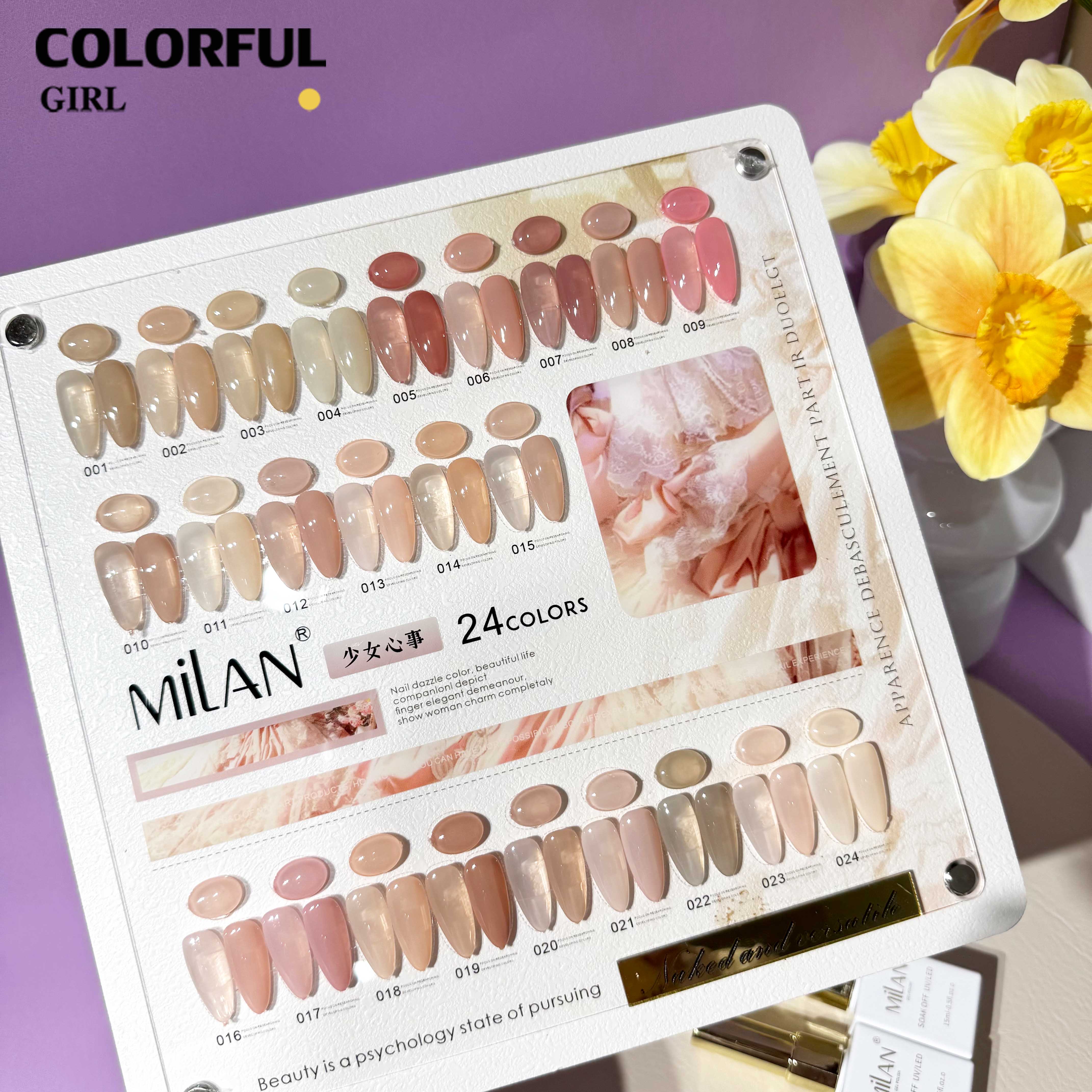 【พร้อมส่ง】MILAN สีเจลไซรัป เจลทาเล็บโทนใส 24 สี ✨ โทนสีผิวและสีพีช ใสวาวเหมือนเจลลี่ สีชัดเจนเป็นธรรมชาติ มาพร้อมชาร์ทสี (ทามาให้แล้ว พร้อมใช้งาน)