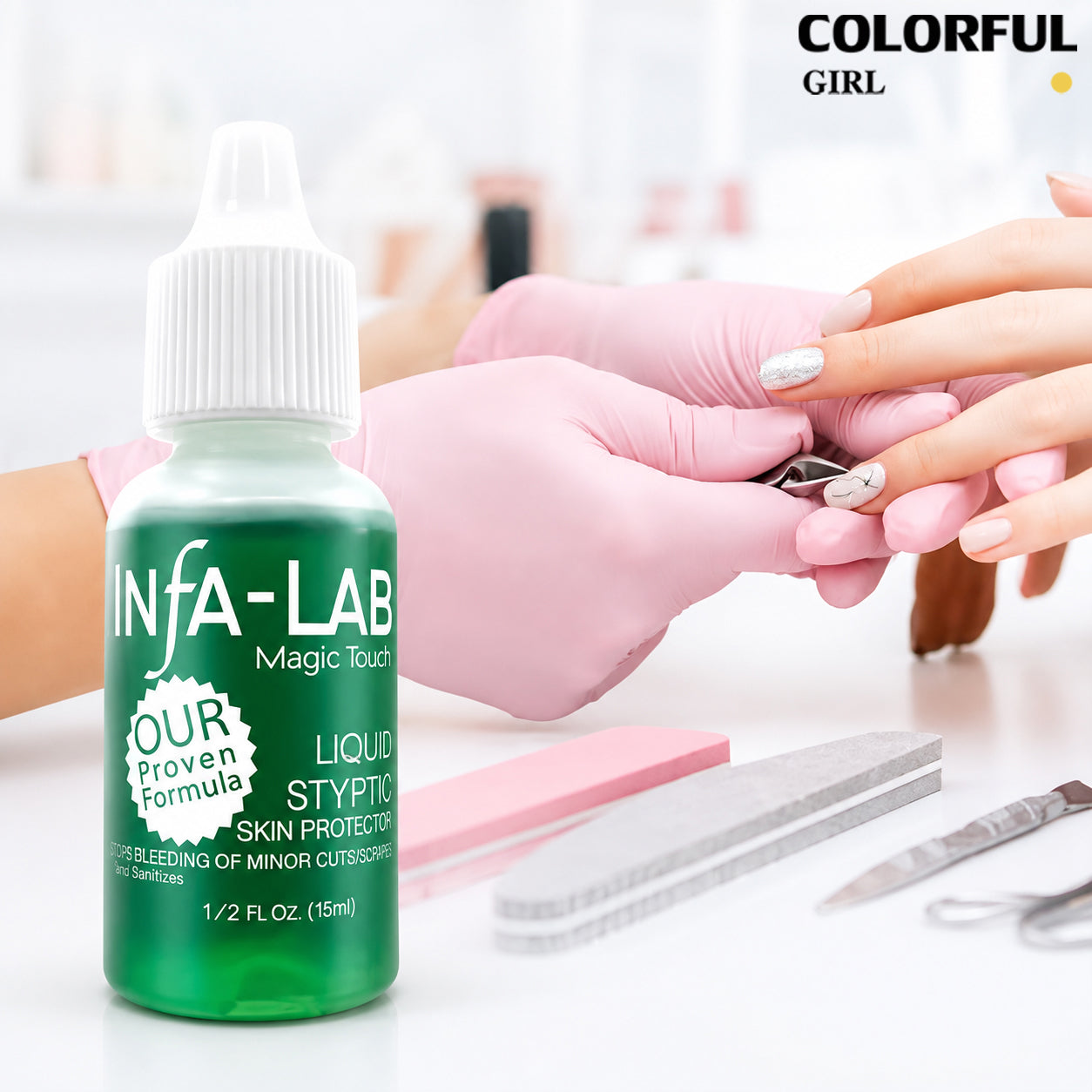 INFA-LAB น้ำยาสำหรับงานทำเล็บ ✨｜ช่วยควบคุมเลือดระหว่างตัดหนังเล็บ｜ใช้กับเล็บขบ / ตัดหนัง / งานทำเล็บ｜ไม่แสบ ใช้งานง่าย｜ของแท้ 100%