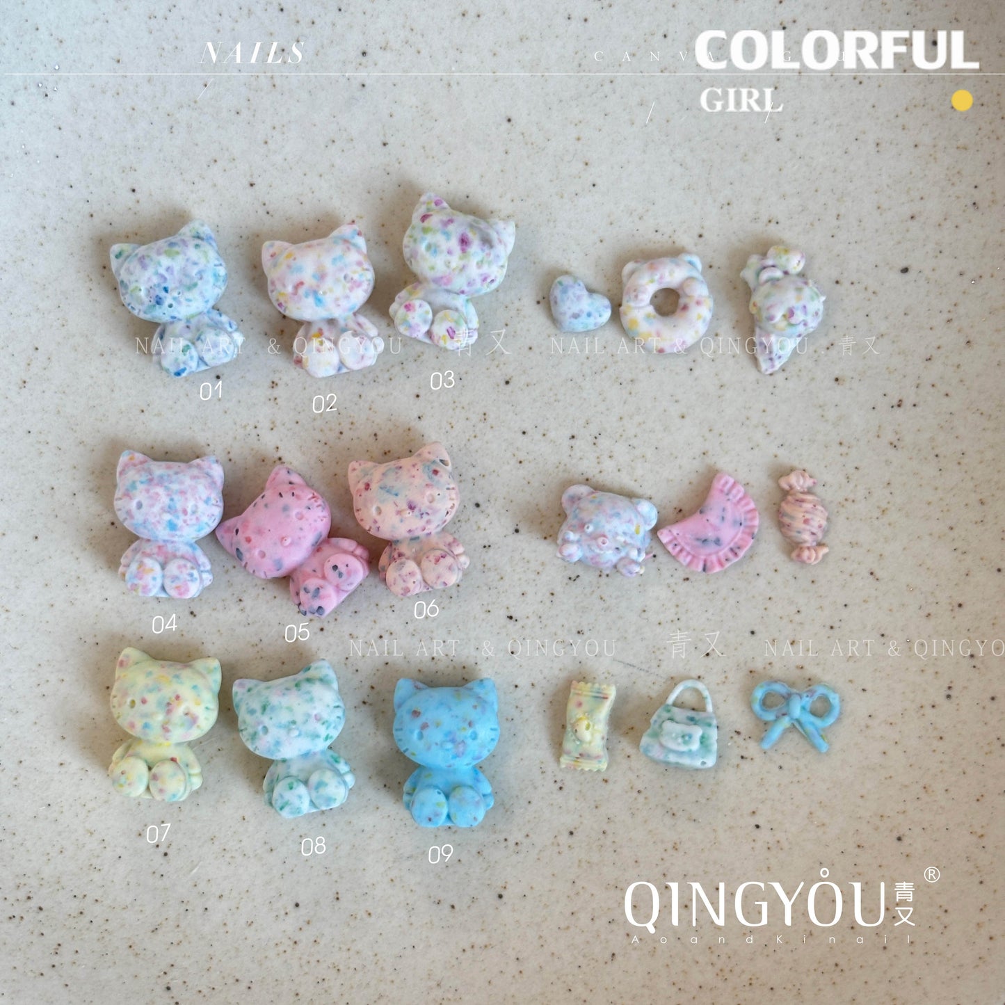 ✨qingyou สไตล์ Candy เล็บเจล  OIL PAINTING TEXTURE GEL ญี่ปุ่นเล็บแกะสลักกาวแกะสลักดินน้ำมันยูวีเจลจิตรกรรม 5d นูนเจลเล็บอุปกรณ์สำหรับมืออาชีพ 9 สี