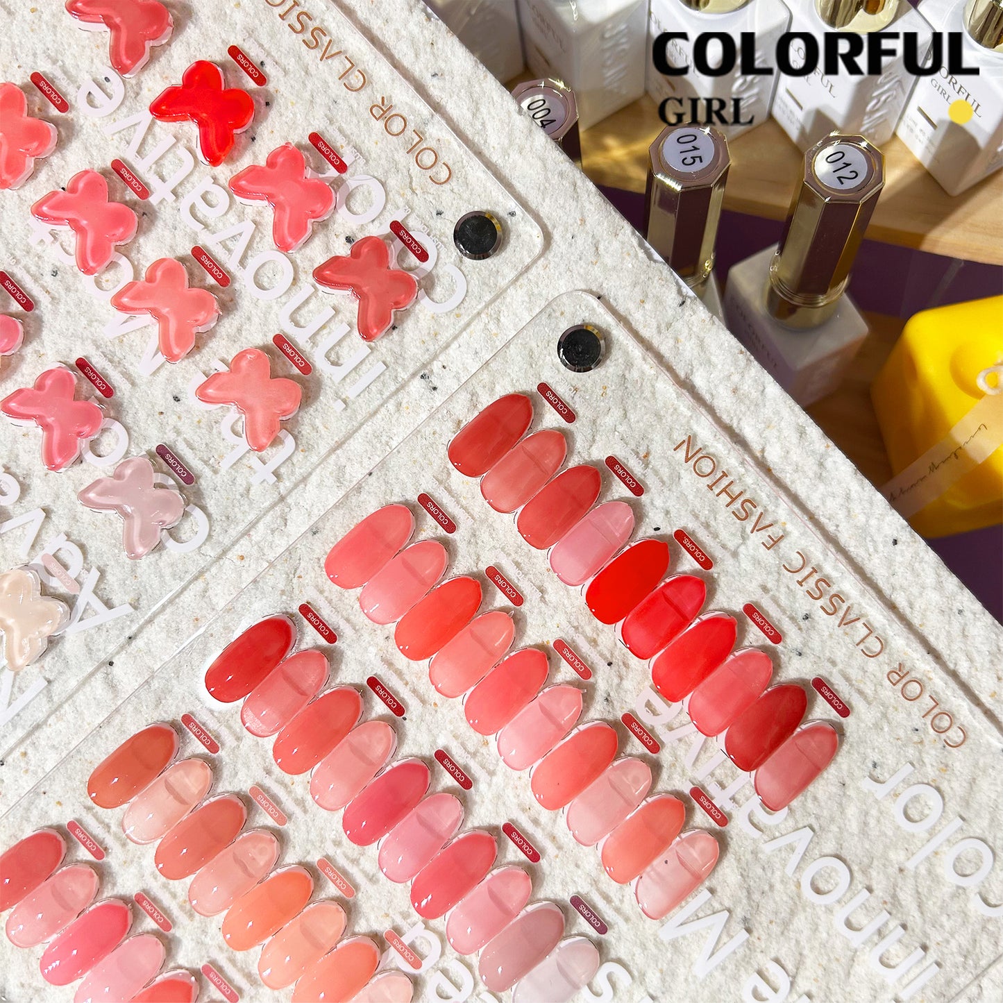 【พร้อมส่ง】COLORFUL GIRL เจลไซรัปรุ่นใหม่ 25 สี ฟรีชุดชาร์จ โทนชมพู Ice Peach สีสวยทาง่าย ไม่บาง แถมชาร์ทสีธรรมชาติคล้ายสีผิว พร้อมแถมชาร์ทสี สีธรรมชาติคล้ายสีผิว
