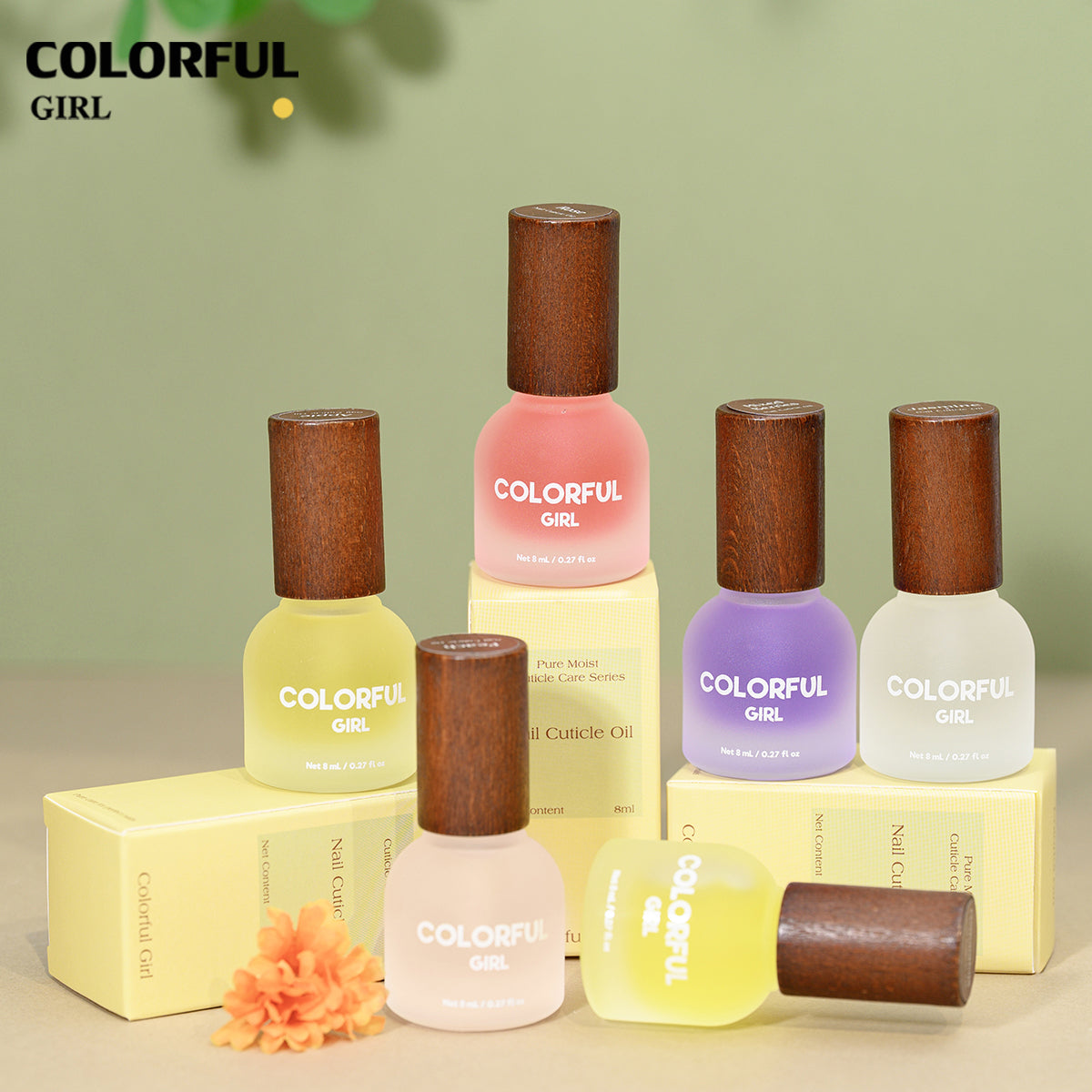 Colorful Cuticle Oil น้ำมันบำรุงเล็บ น้ำมันบำรุงจมูกเล็บ  เพิ่มความชุ่มชื้น ขนาด  8ml กลิ่น แอปเปิ้ล เบอร์รี่ มะลิ พีช กุหลาบ ออสแมนตัส