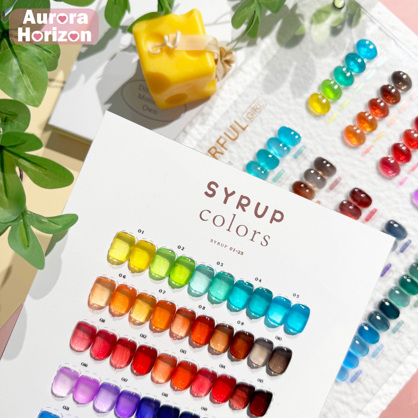 สีเจลไซรัป 25 สี COLORFUL GIRL สีลูกกวาด โทนสีสะอาด ดูสบายตา ฟรีชาร์ทสี