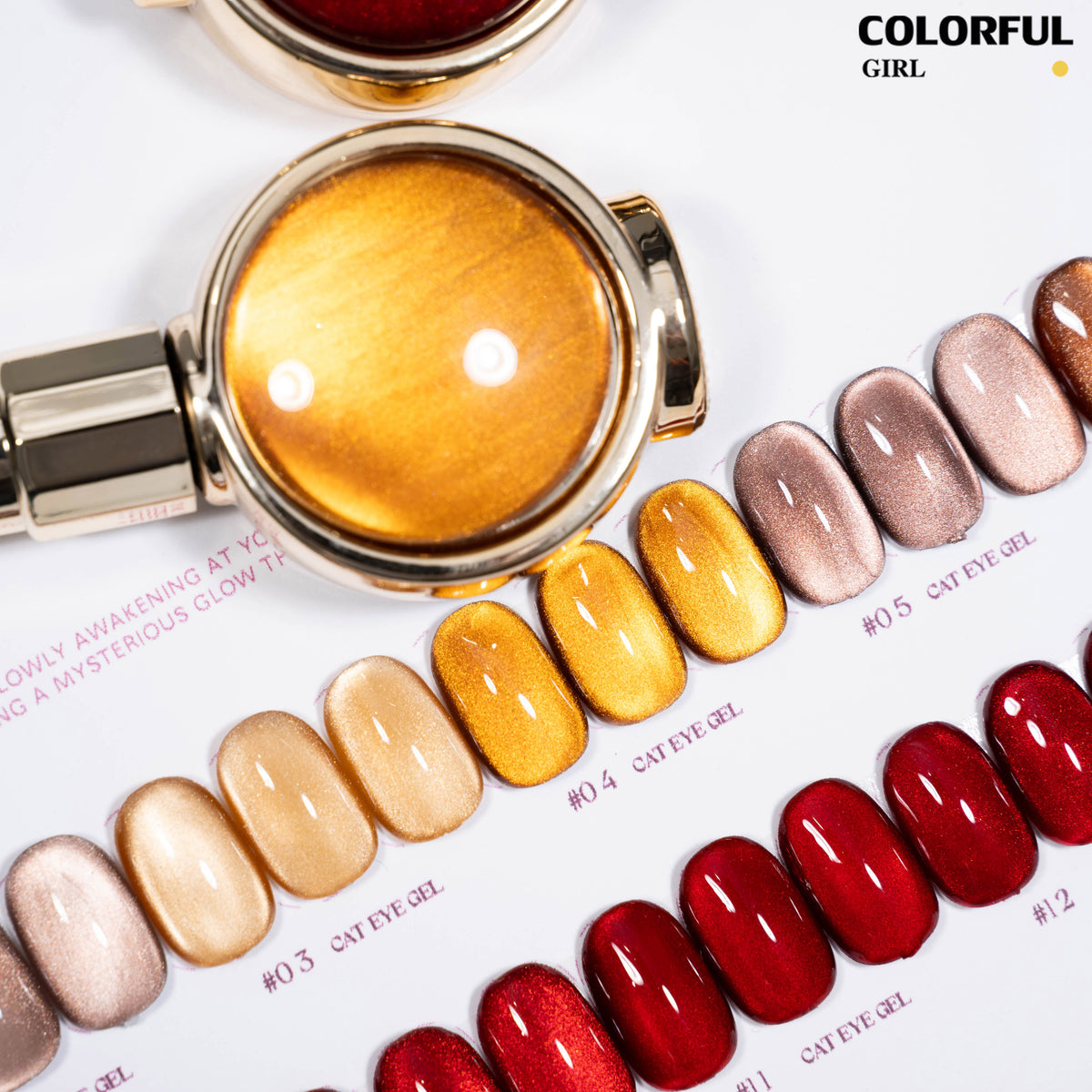 【พร้อมส่ง】โทนสีแดง/โทนสีน้ำตาล แบบแยกขวด Milan Cat Eye สีเจลแคทอาย โทนสีลูกแก้ว เจลทาเล็บ UV/LED 14 สี แยกขวด รหัสสี 01-14 ใช้ร่วมกับแม่เหล็ก "Milan Cat Eye Gel เจลแคทอาย 14 สี｜แบบแยกขวด
