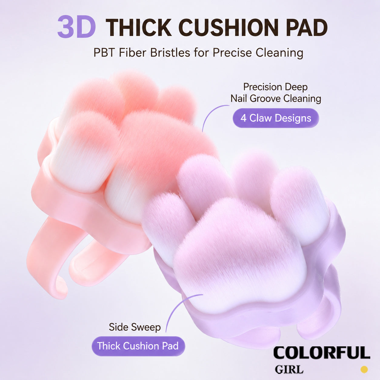 ✨ พร้อมส่ง ♡ แปรงปัดฝุ่นเล็บลายอุ้งเท้าแมว 3D｜แปรงปัดฝุ่นเล็บแบบสวมนิ้ว｜ขนแปรง PBT นุ่มพิเศษ｜อุปกรณ์ทำความสะอาดผงฝุ่นเล็บแบบมืออาชีพ
