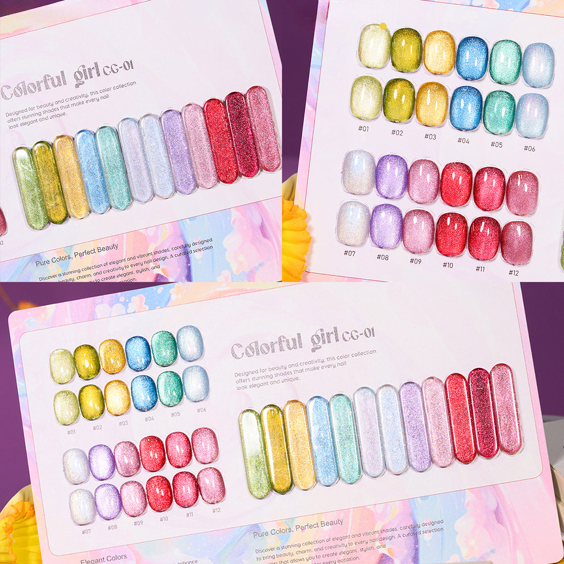 สีเจล Colorful girl  New🎉สีเจลแฟลช สีเจลแคทอาย  สีเจลไซรัป   สีเจลสีพื้น  สีเจลกลิซเตอร์  มาใหม่12สีพาสเทลพร้อมส่งCOLORFUL GIRL  มาใหม่12สีพาสเทลพร้อมส่งCOLORFUL GIRL มาใหม่12สี แถมชาร์ทสี น่ารัก