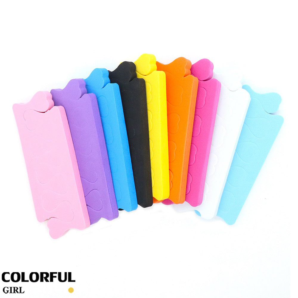 【พร้อมส่ง】ที่คั่นนิ้วเท้าแบบโฟม 10 ชิ้น (5 คู่) ฟองน้ำแยกนิ้วเท้า สำหรับทาเล็บ เพ้นท์เล็บ ทำเล็บเท้า และสปาเท้า นุ่มสบาย มีหลายสีให้เลือก