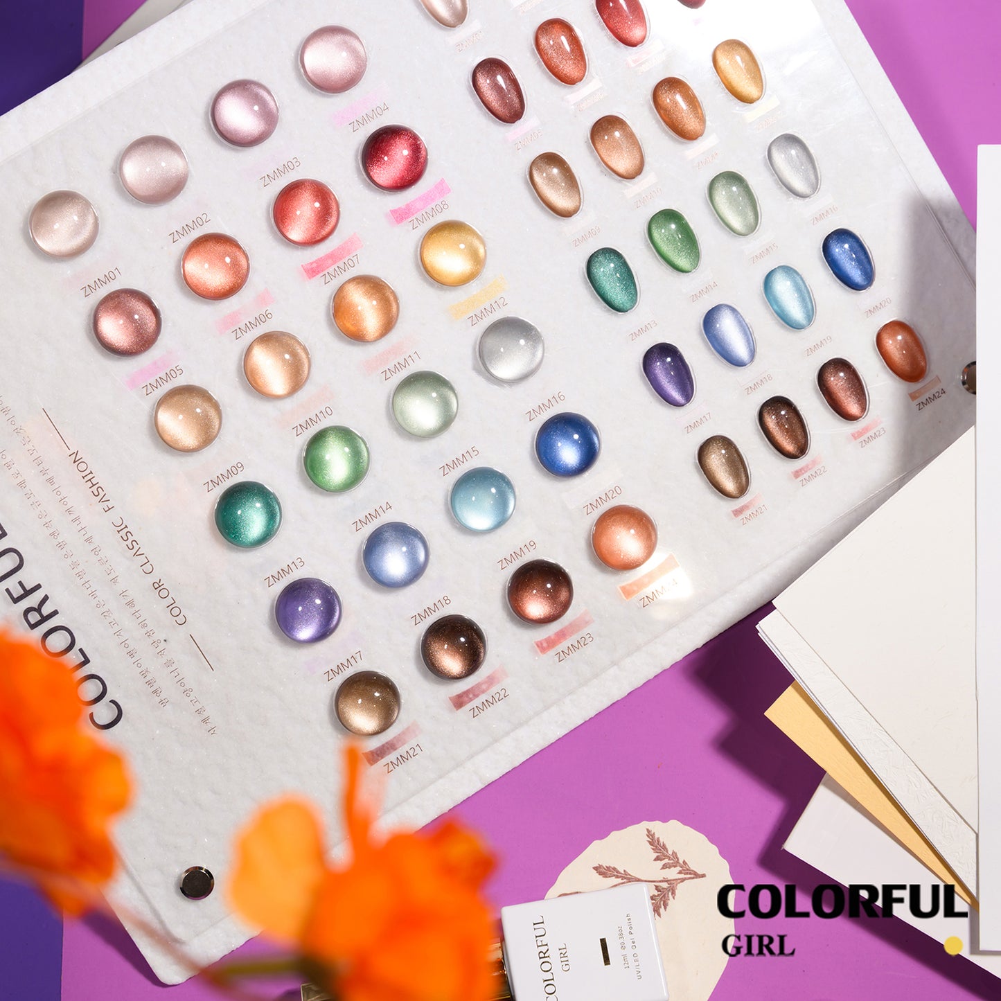 【HOT! พร้อมส่ง】COLORFUL GIRL แคทอายซาติน 24สี🔥 สีเจลลูกแก้ววาวสวย จ่ายครั้งเดียวคุ้ม‼️ แถมชาร์ทสีฟรี   สีเจลแคทอายเนื้อซาติน สีเจลแคทอาย/ สีลูกแก้ว "
