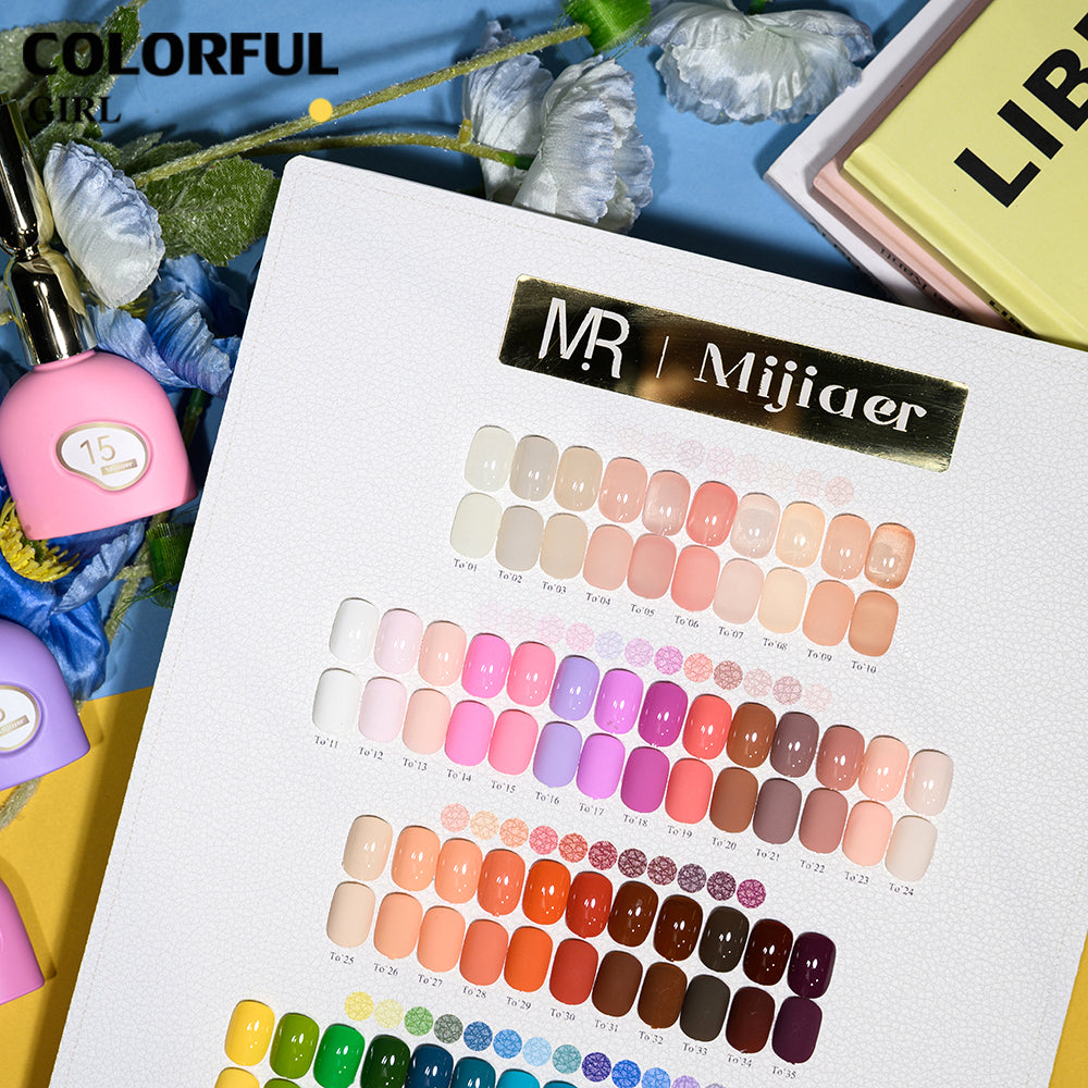 MR Mijiaer 60 สี เซตเจลไซรัป + เจลสีพื้น ครบชุด สำหรับเปิดร้าน แถมฟรีชาร์จสี