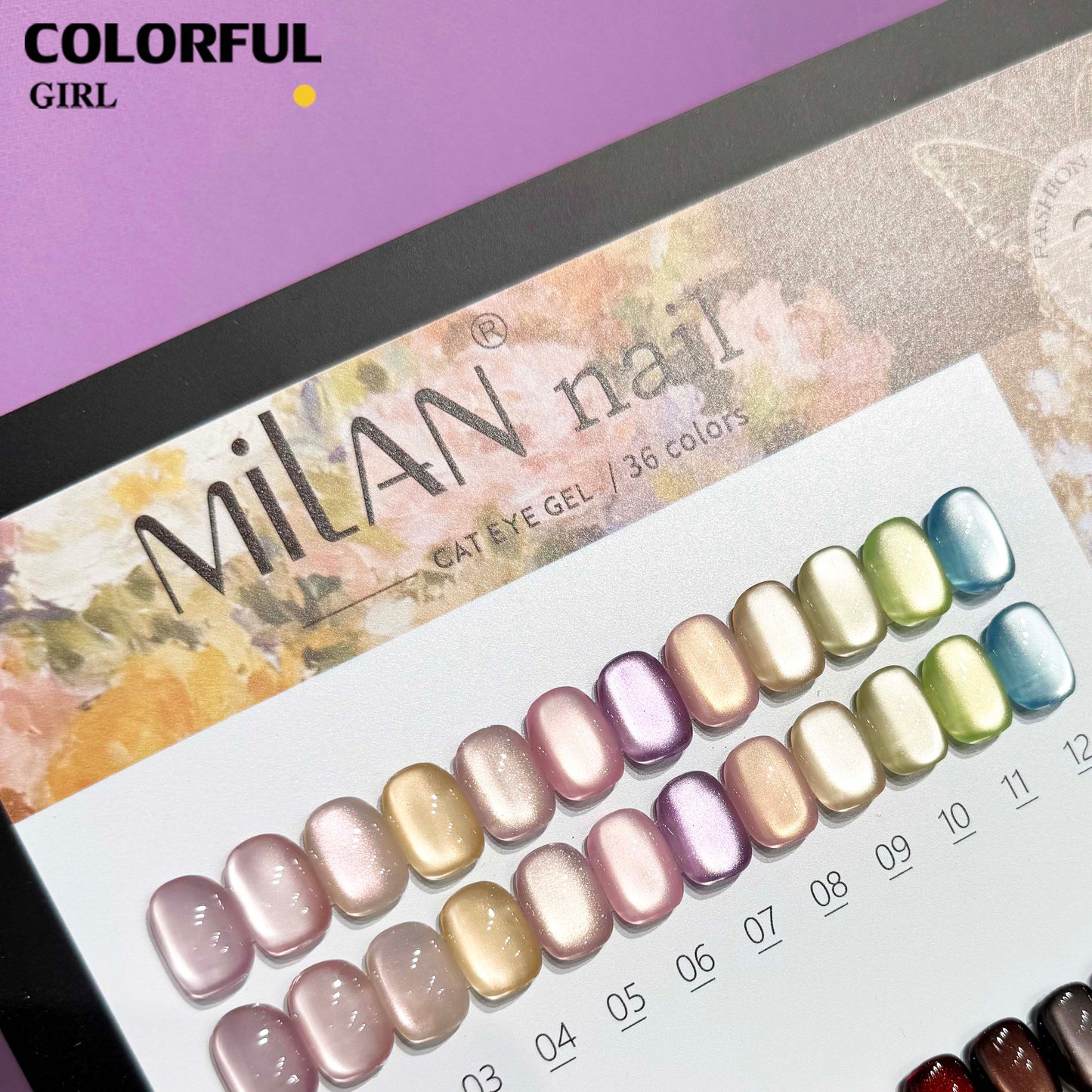 【พร้อมส่ง】MILAN 36สี    สีเจลแคทอายเนื้อซาติน  36สี    สีลูกแก้ว ฟรีชาร์ทสี Cat eye  36สี  (แถม ชาร์ทสี ทามาให้แล้ว)