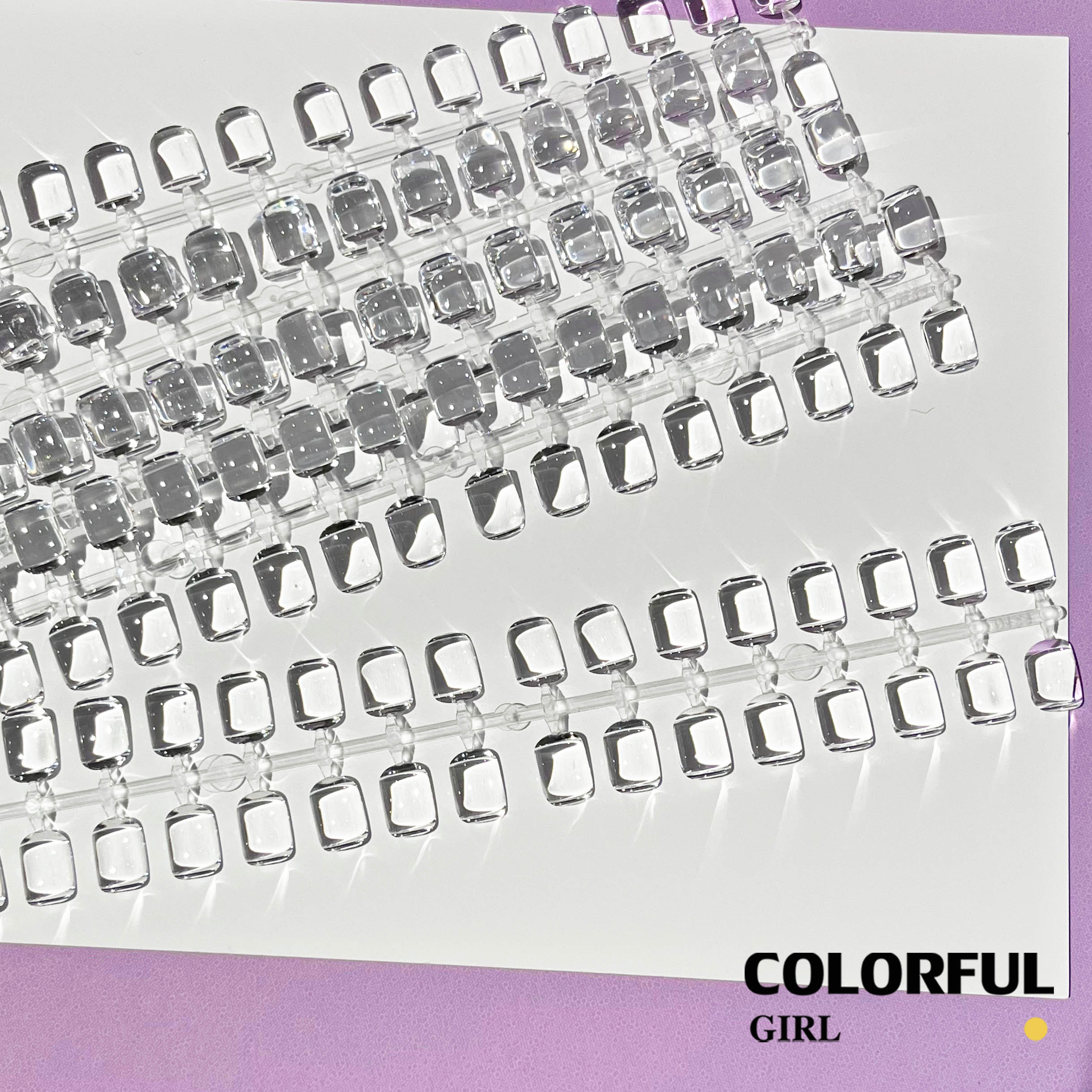 ถาดโชว์เล็บปลอม ทรงวงรี ลายดอกไม้ สีขาวใส สําหรับฝึกทําเล็บ และโชว์สี