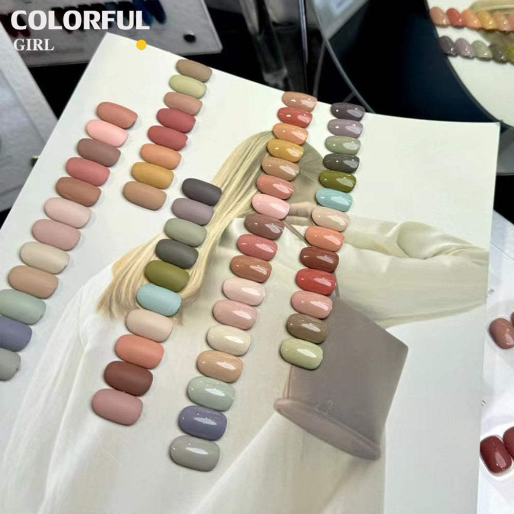 【พร้อมส่ง】สีทาเล็บเจล30 สี JYS ฟรีชาร์ทสี โทนสีคาราเมล  (JIAO YAN SHE)