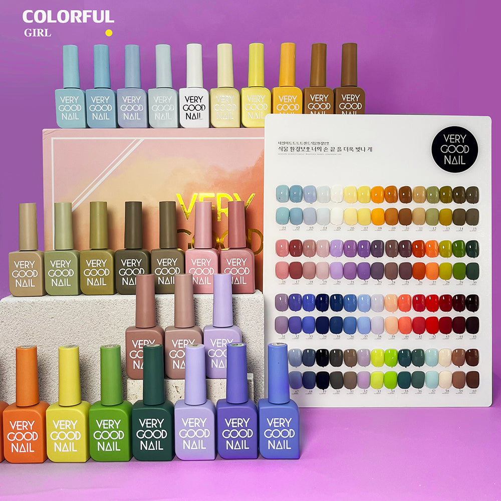 【พร้อมส่ง】แบบแยกขวด very good (1-60) Set very good 60 สี ยาทาเล็บ สีเจล เล็บเจล