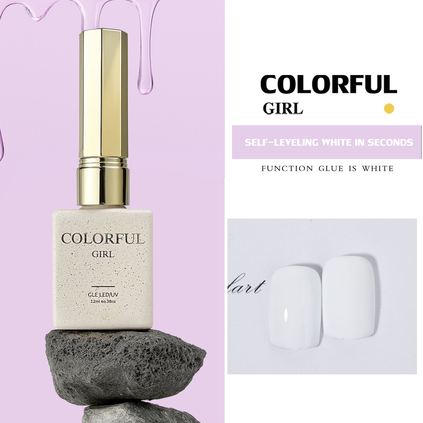 【สินค้าพร้อมส่ง】เจลทาเล็บ Colorful Girl | สีขาว, สีดำ | สีเข้มข้น ทาเพียงครั้งเดียวสีชัด | ปลอดภัยและเป็นมิตรกับสิ่งแวดล้อม