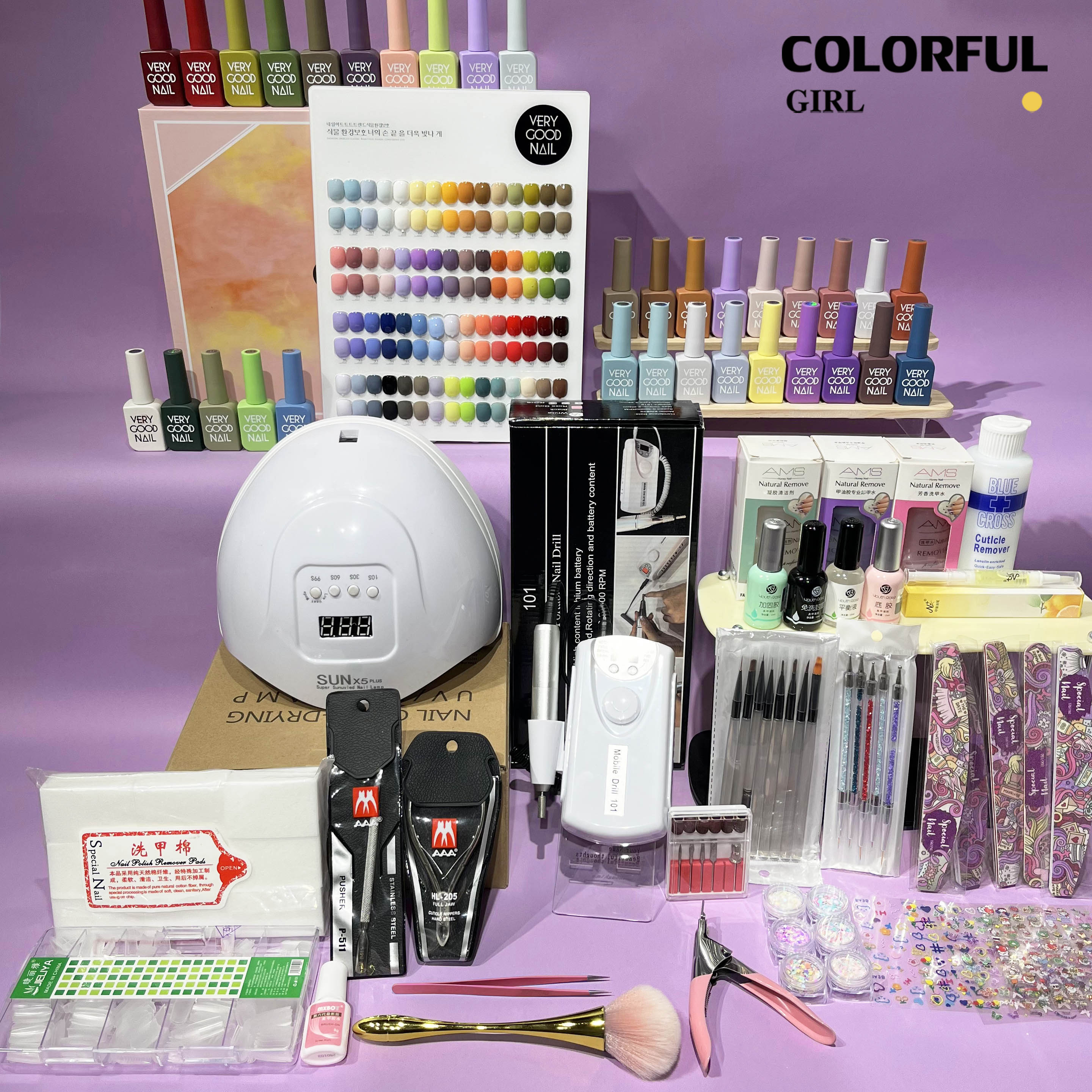 A01【พร้อมส่ง】ชุดทำเล็บเจลครบเซ็ต Super Combo  รายการ ครบ จบ ในชุดเดียว  ถอดเล็บ ชุดเริ่มเปิดร้าน หัดทำเล็บ