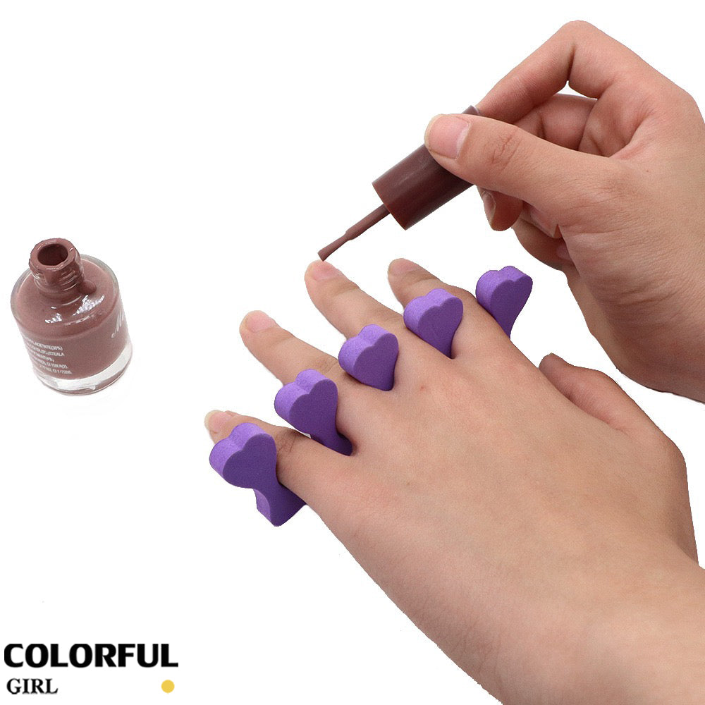 【พร้อมส่ง】ที่คั่นนิ้วเท้าแบบโฟม 10 ชิ้น (5 คู่) ฟองน้ำแยกนิ้วเท้า สำหรับทาเล็บ เพ้นท์เล็บ ทำเล็บเท้า และสปาเท้า นุ่มสบาย มีหลายสีให้เลือก