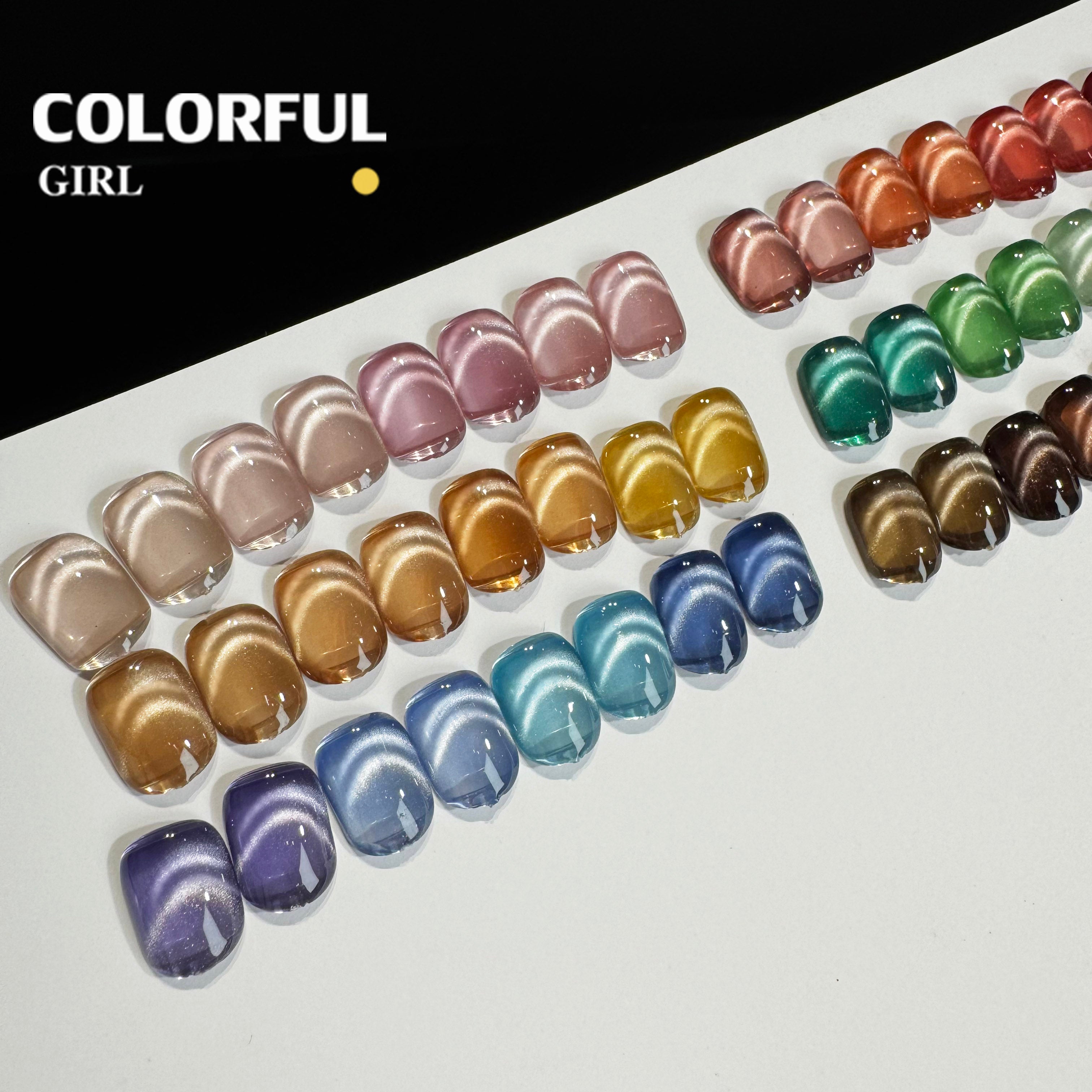 【พร้อมส่ง】NF-019|เบอร์ 1-24 สีเจลแคทอายเนื้อซาติน NebulNFlow｜แบบแยกขวด สีเจลแคทอาย สีแน่น วิบวับ สีลูกแก้ว สวยมาก ต้องอบ ส่งไว