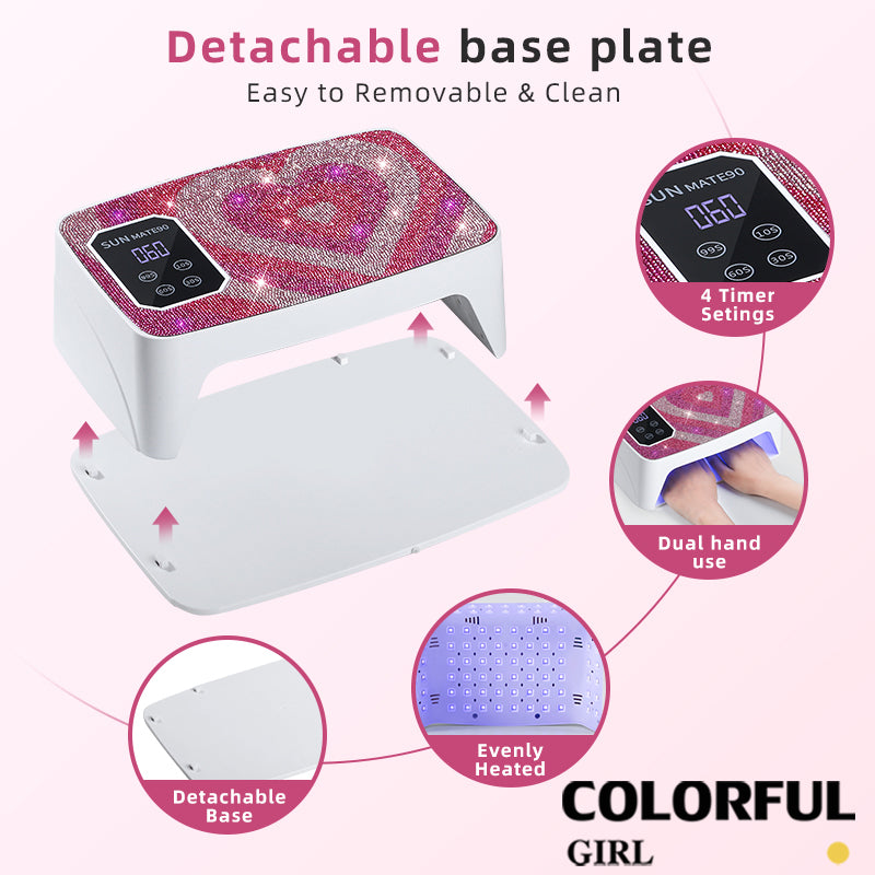 【พร้อมส่ง】SUN MATE90 เครื่องอบเล็บเจล เครื่องอบเล็บ UV LED 90 ดวง | อบไว แห้งเร็วทั่วทั้งมือ | ตั้งเวลา 4 ระดับ | ถอดฐานได้ | ใช้ได้ 2 มือ สะดวกสุดๆ 💎