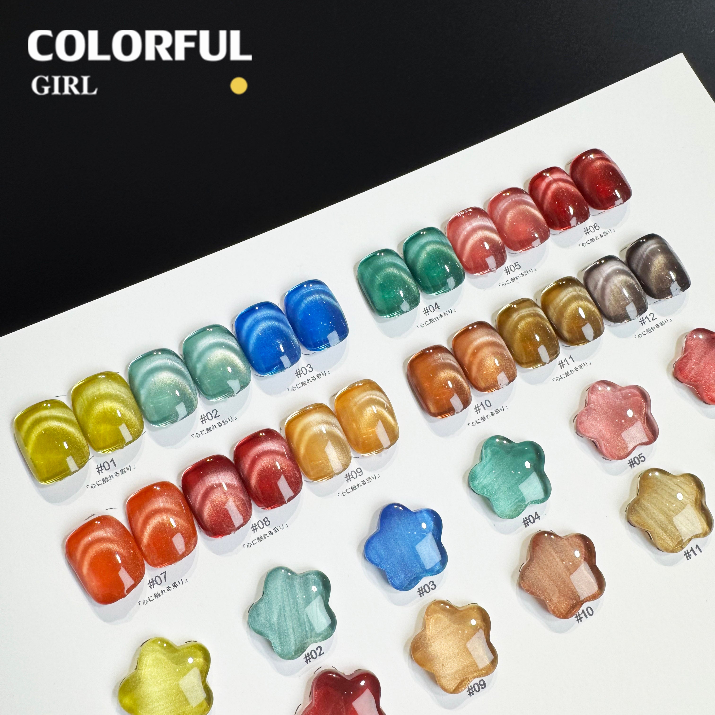 NebulNFlow  แบบแยกขวด เบอร์ 1-12 สีเจลแคทอายเนื้อซาติน