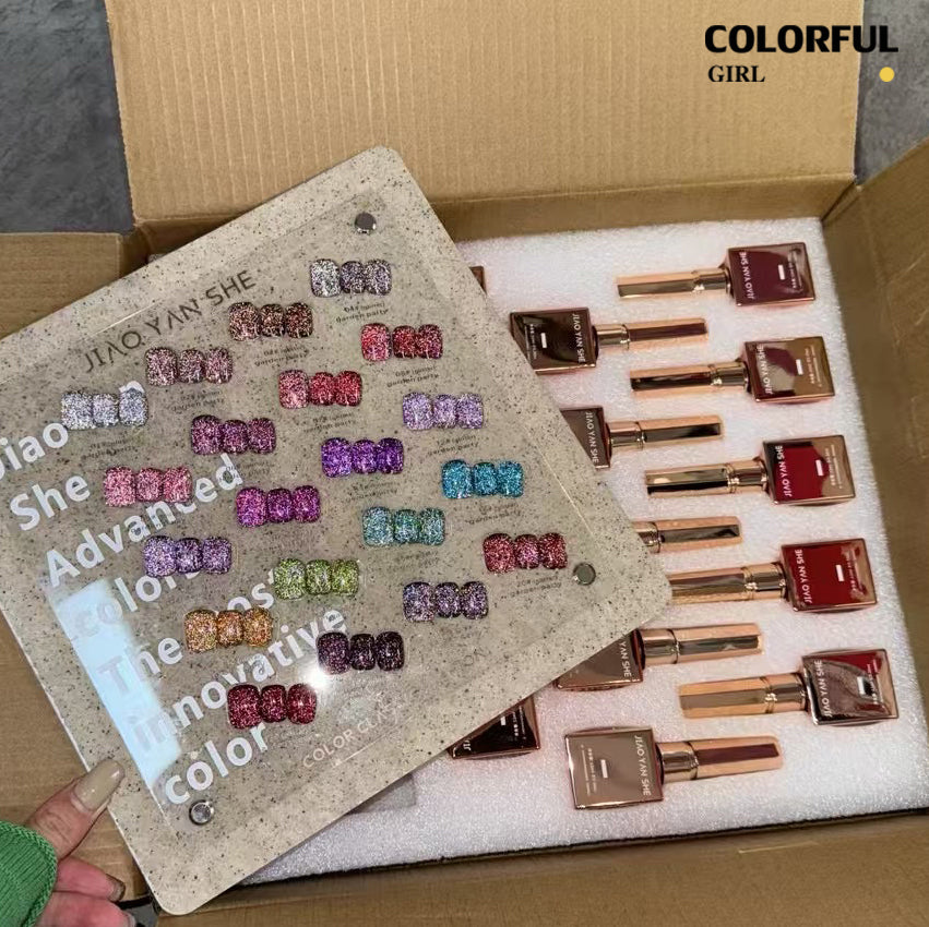 【พร้อมส่ง】JYSสีเจลแฟลช   สีทาเล็บเจล milan 20สี（JIAOYANSHE) สีเจล20สี สีเจลแฟลช   แถม ชาร์ทสี