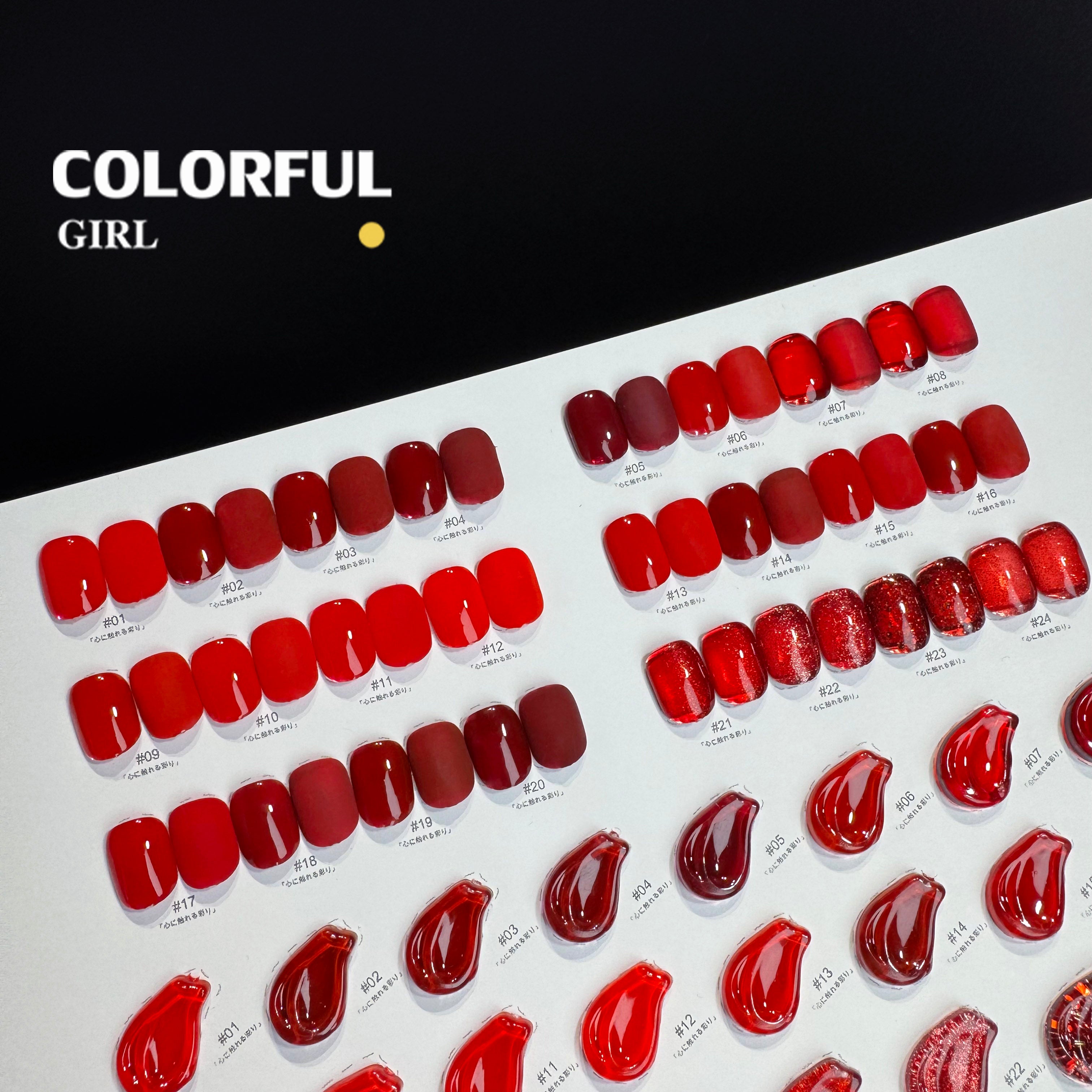 NebulNFlow เบอร์ 1-24 สี เจลสีแดง แบบแยกขวด ｜สีเจลไซรัป /สีเจลกลิซเตอร์/สีเจลสีพื้น/สีเจลแคทอาย