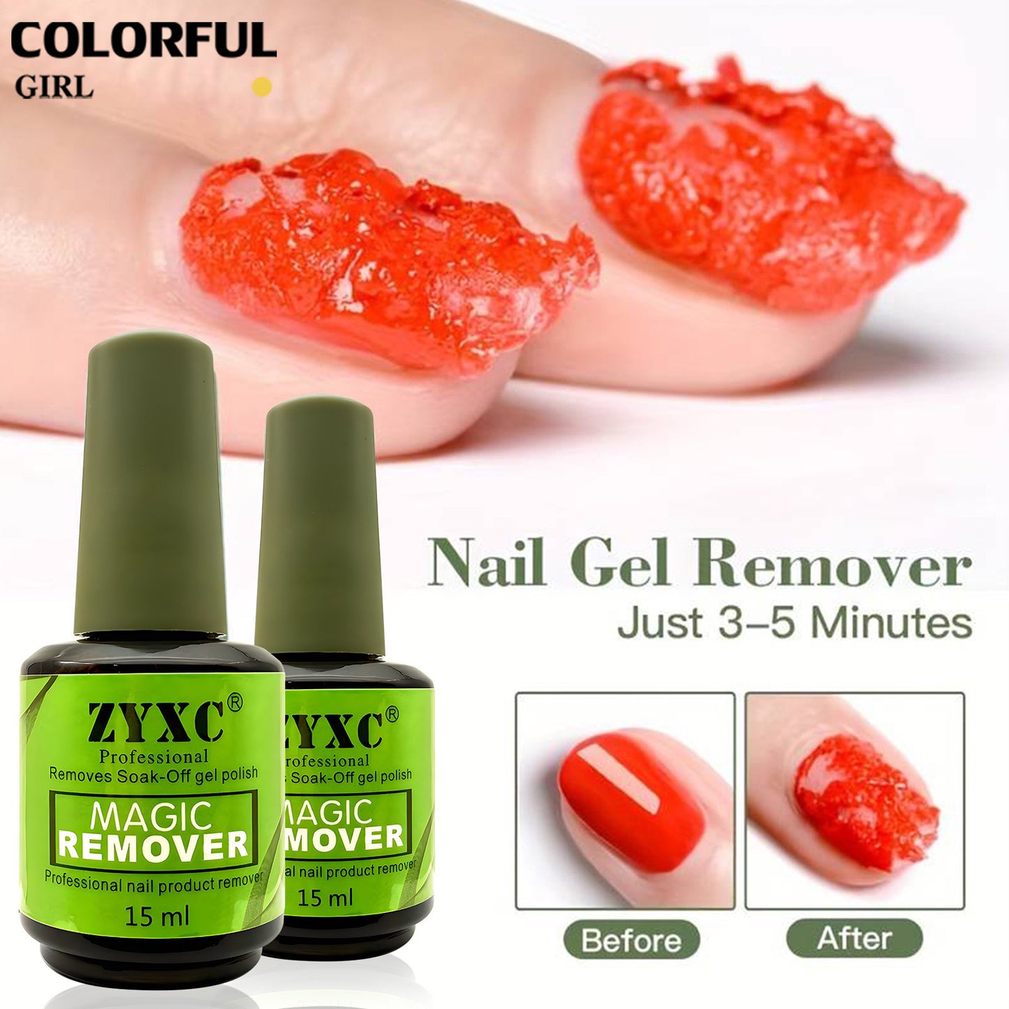 💚 พร้อมส่ง น้ำยาถอดสีเจล 15ml Magic Gel Remover | น้ำยาระเบิดสีเจล | ลอกสีเจลง่าย ไม่ต้องแช่อะซิโตน | ไม่ทำร้ายหน้าเล็บ