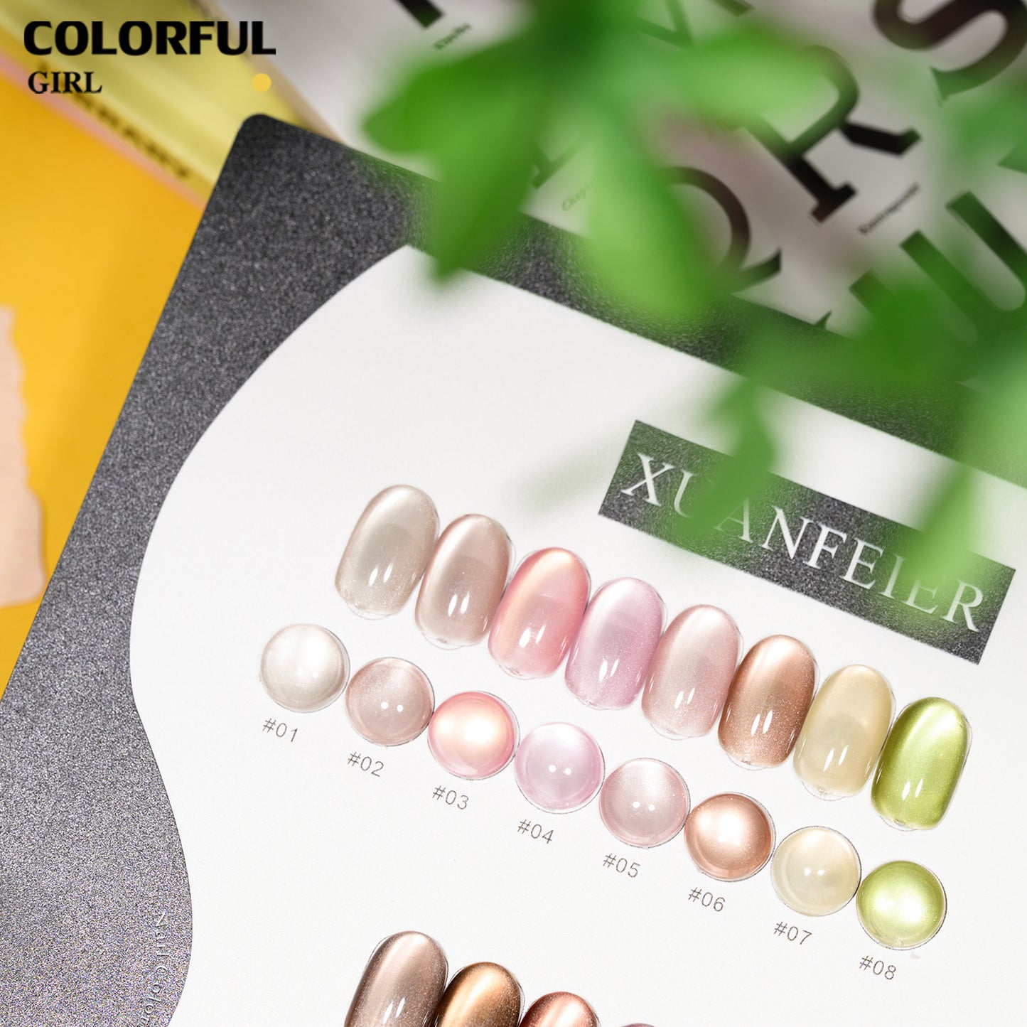 XUANFEIER แคทอายเนื้อซาติน 24 สี  ซีรีส์ Sirius | ฟรีชาร์ทสี
