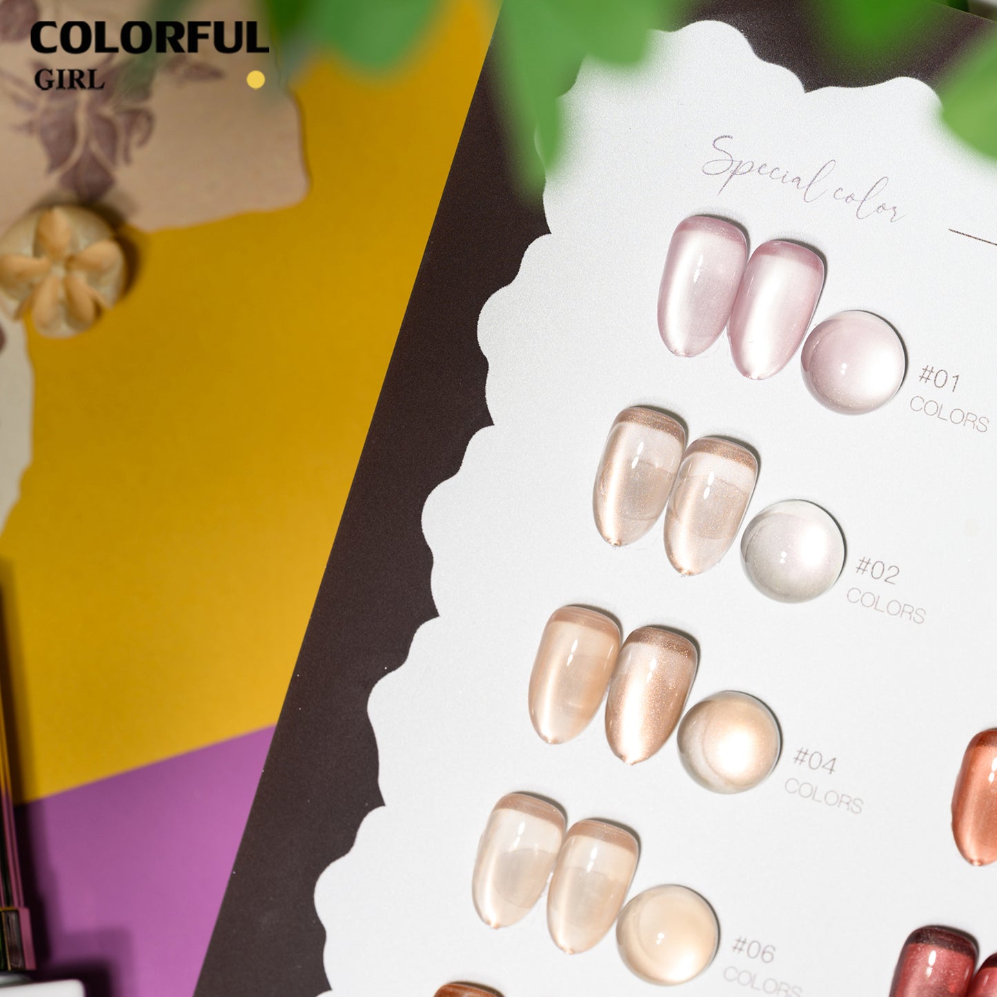 XUANFEIER 10สี สีเจลแคทอายเนื้อซาติน Cat Eye Amber Glow โทนอำพัน｜ฟรีชาร์ทสี