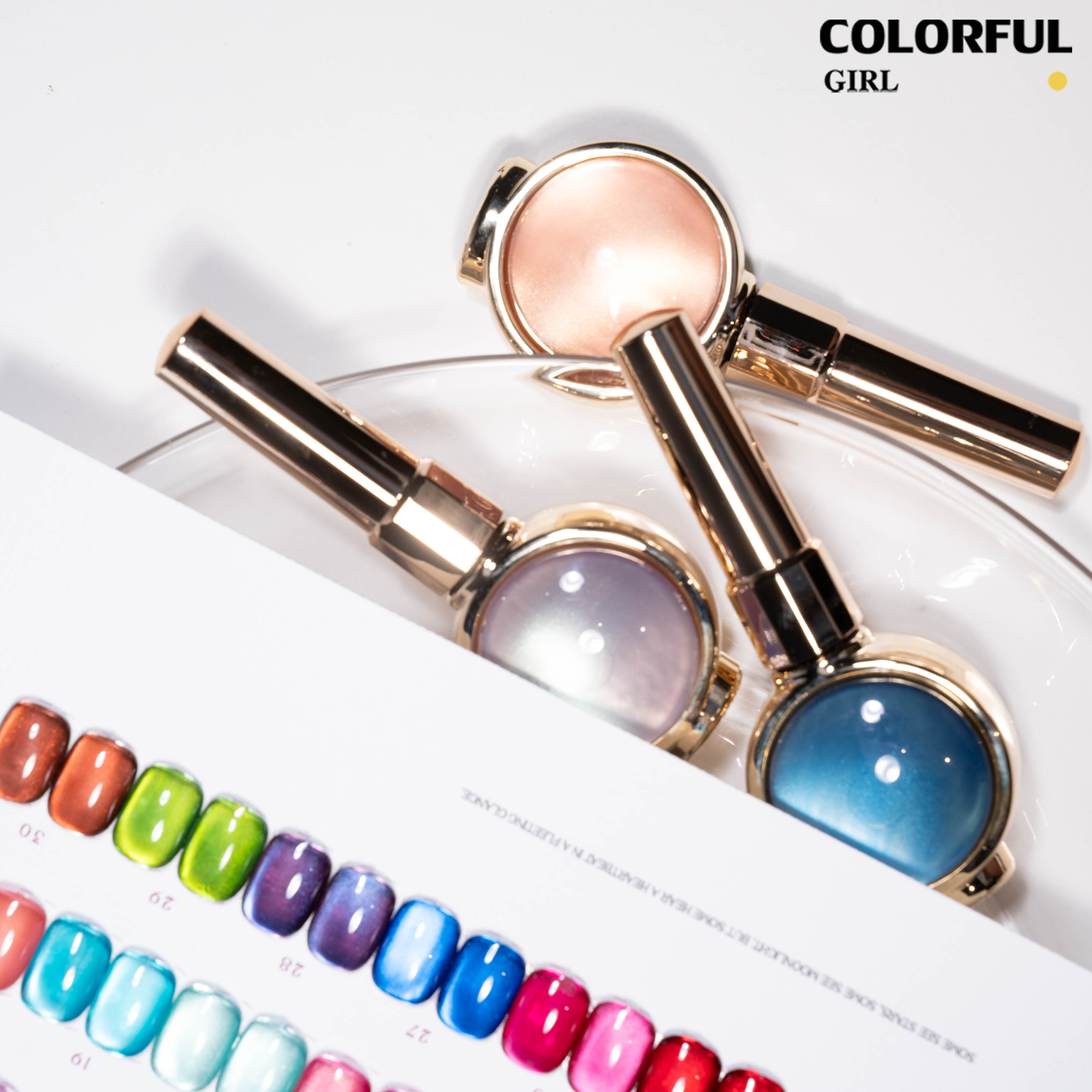 【พร้อมส่ง】แบบแยกขวด Milan Cat Eye สีเจลแคทอาย โทนสีลูกแก้ว เจลทาเล็บ UV/LED 30 สี แยกขวด รหัสสี 01-30 ใช้ร่วมกับแม่เหล็ก