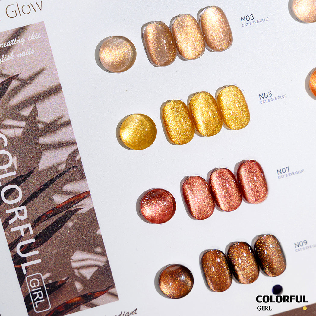 💅 Colorful Girl สีเจลแคทอายเนื้อซาติน เจลแคทอาย 10 สี✨โทนน้ำตาลละมุน ดูสุภาพและขับผิวให้สว่าง☕โทนแดงสดใส หรูหรา แวววาวโดดเด่น💋แม่เหล็กวิ้งละเอียด เงางามหลายมิติ  แถมฟรีชาร์ต