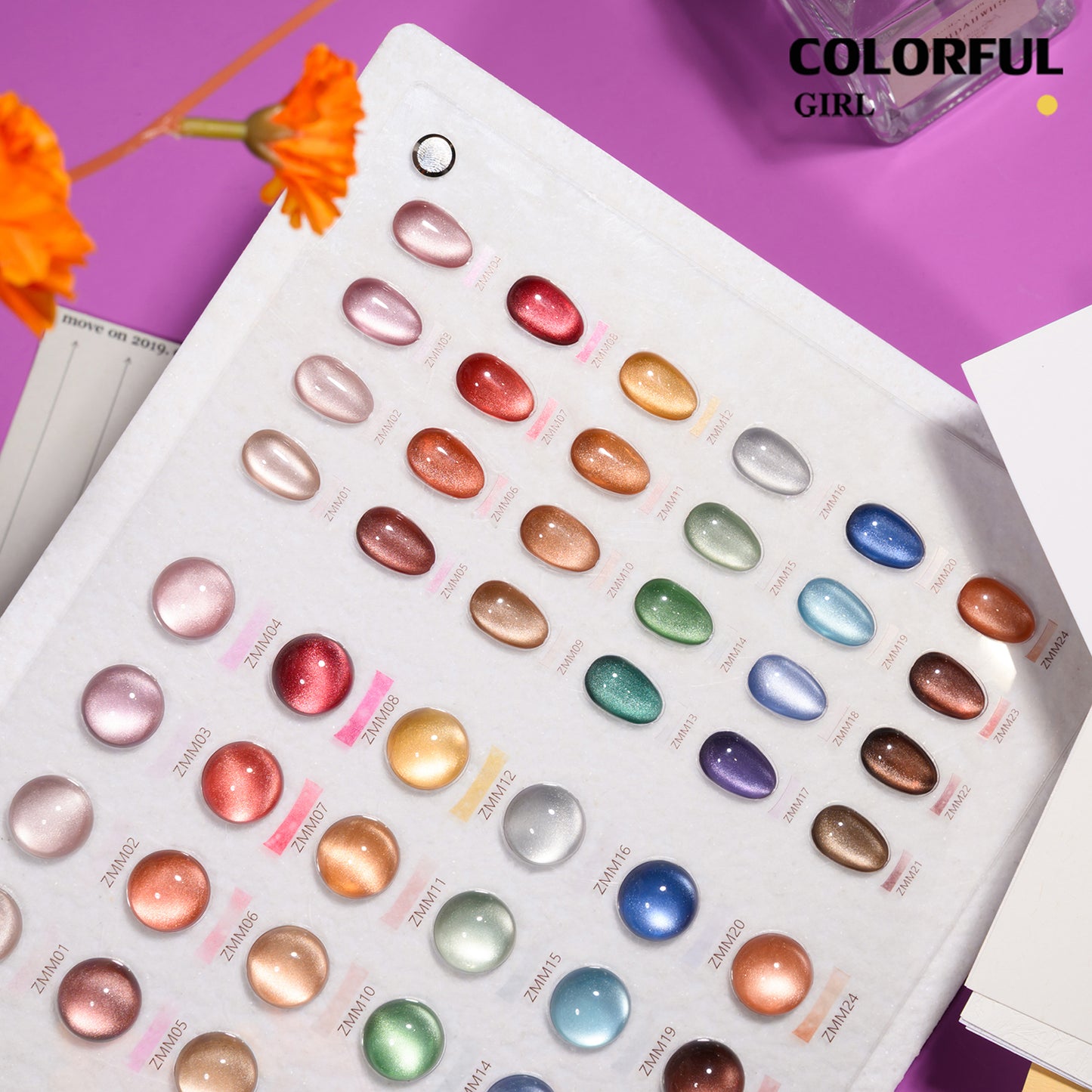 【HOT! พร้อมส่ง】COLORFUL GIRL แคทอายซาติน 24สี🔥 สีเจลลูกแก้ววาวสวย จ่ายครั้งเดียวคุ้ม‼️ แถมชาร์ทสีฟรี   สีเจลแคทอายเนื้อซาติน สีเจลแคทอาย/ สีลูกแก้ว "