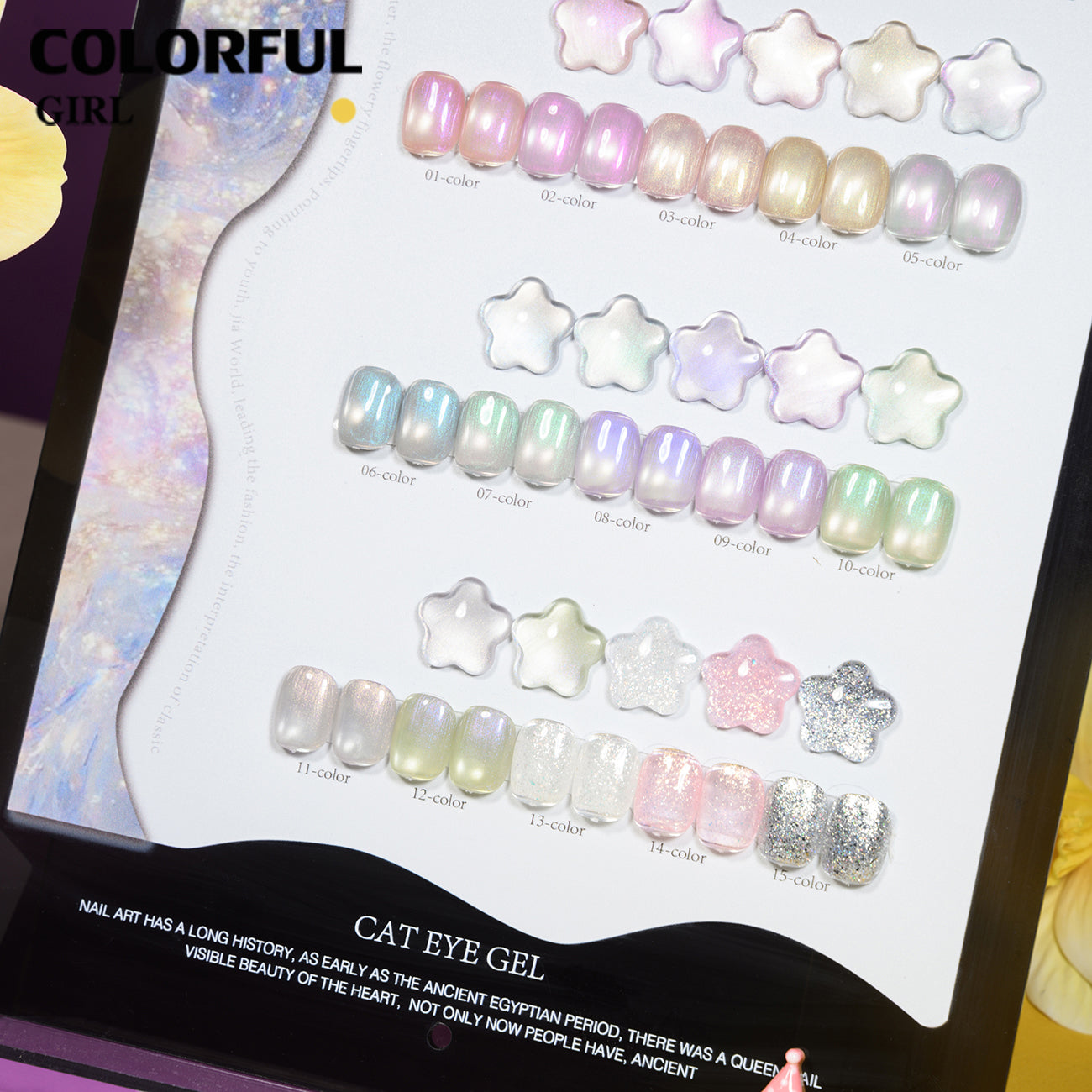 XUANFEIER เจลแคทอายออโรร่าลูกกวาด 15 สี + สีเจลกากเพชรวิ้งแน่น + สีเจลกลิตเตอร์ ฟีลกาแล็กซี่สุดละมุน เล่นแสงไหลลื่น✨ แคทอายมุกใสแบบน้ำแข็ง ช่วยขับผิว เพิ่มลุคหวานละมุนดูมีออร่า (ทามาให้แล้ว พร้อมใช้งาน)