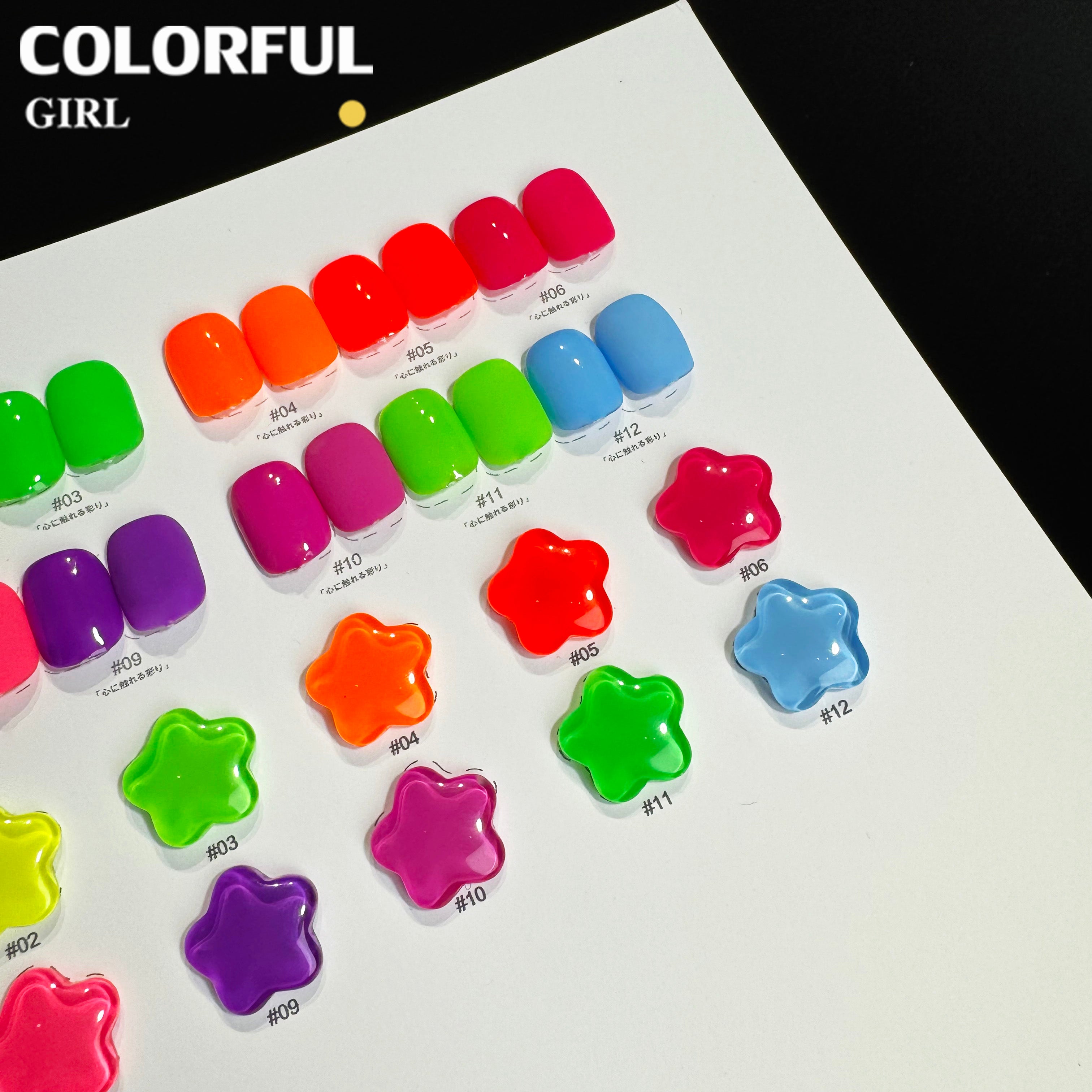 NebulNFlow แบบแยกขวด สีนีออน  เบอร์ 1-12 ｜ไม่เรืองแสง