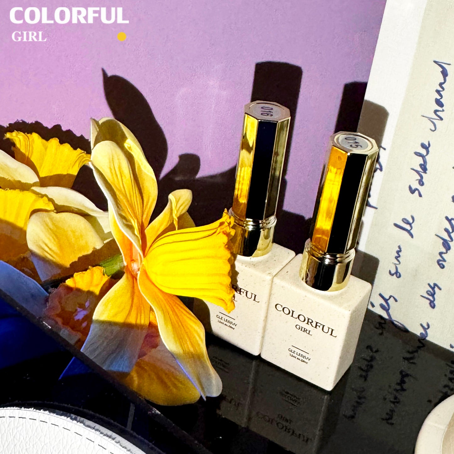 Colorful Girl สีเจลแฟลช 24 สี  สีแฟลช สีแน่นสวย ประกายเด่นชัด   มีให้เลือก 2 โทนสี — โทนเข้ม & โทนอ่อน  แถมฟรีชาร์ทสี