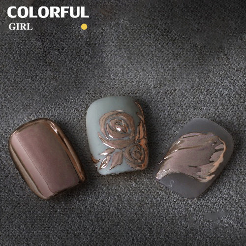 【พร้อมส่ง】ผงขัดเล็บสไตล์เมทัลสุดพรีเมียม | 6 สีเงากระจก | ใช้ตกแต่งเจลทาเล็บ | แถมแปรงขัด | 6 ขวด/ชุด 💅🏻แถมแปรงขัด