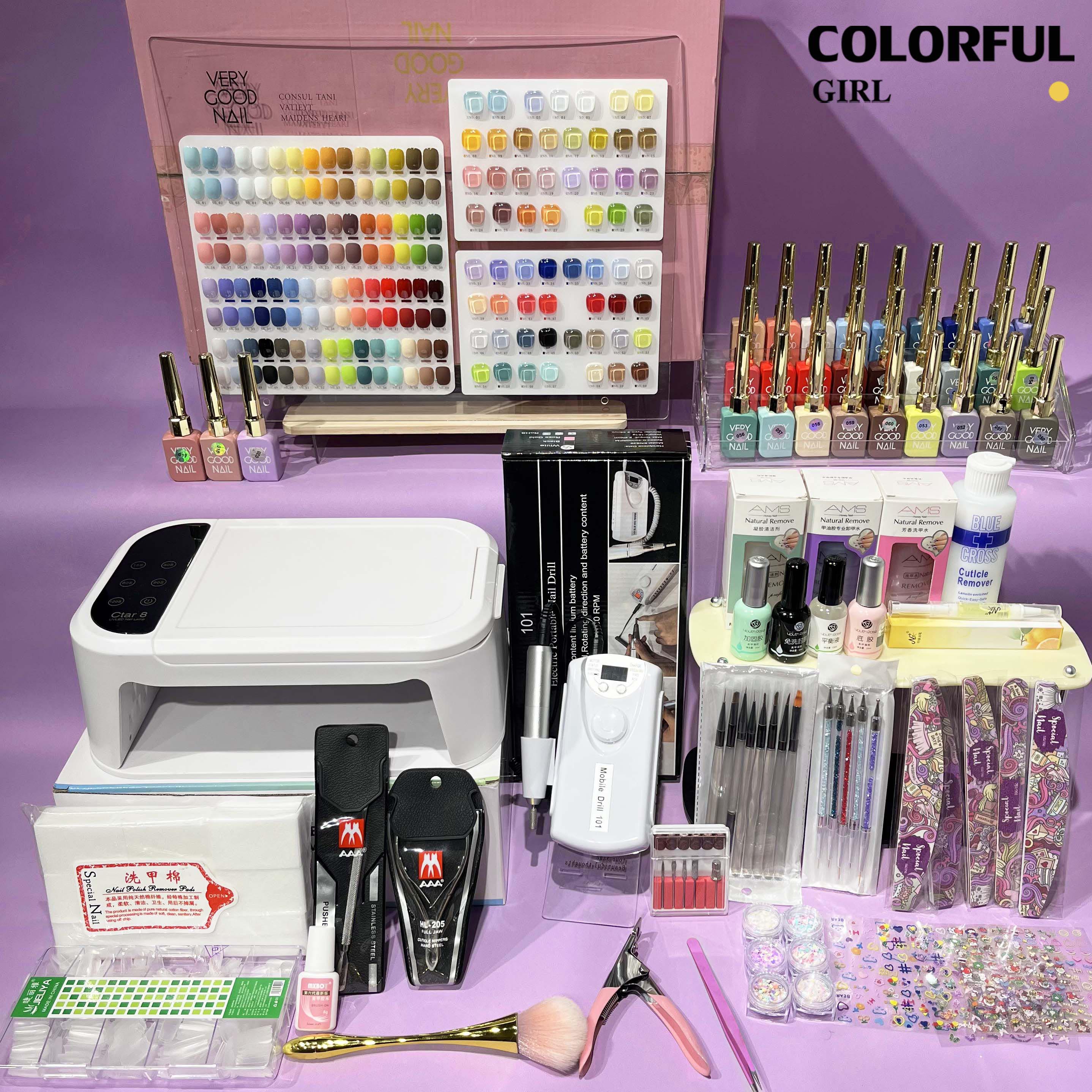 A01【พร้อมส่ง】ชุดทำเล็บเจลครบเซ็ต Super Combo  รายการ ครบ จบ ในชุดเดียว  ถอดเล็บ ชุดเริ่มเปิดร้าน หัดทำเล็บ