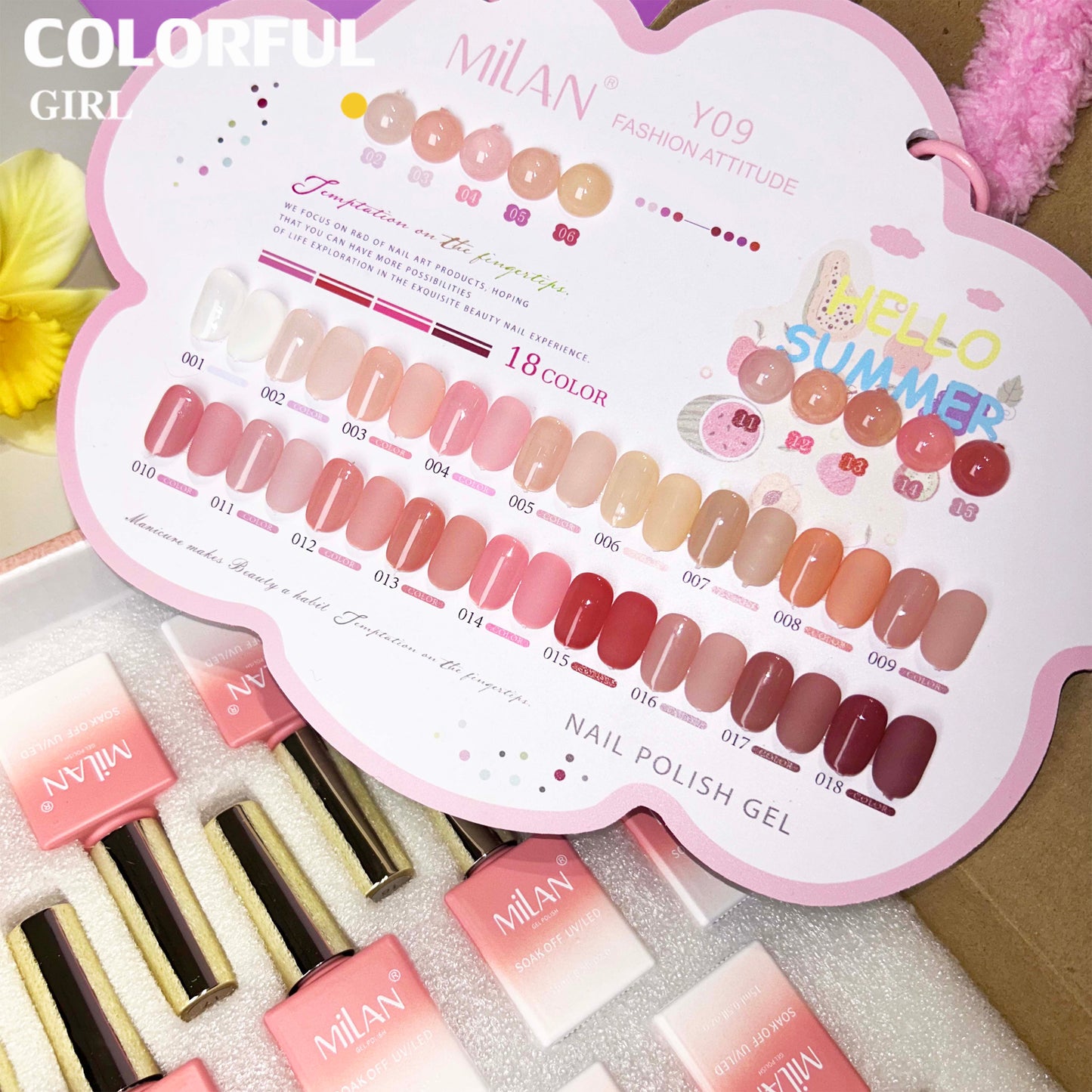 สีเจล Milan New🎉  มาใหม่18สีพาสเทลพร้อมส่งMilan มาใหม่18สีพาสเทลพร้อมส่งMilan มาใหม่18สี แถมชาร์ทสี น่ารัก