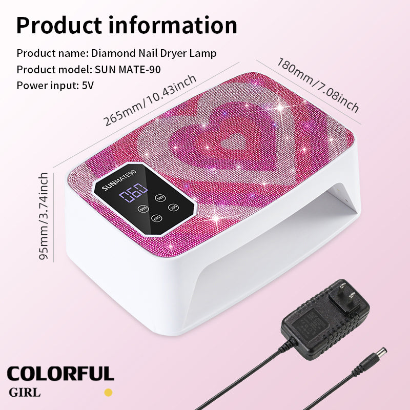 【พร้อมส่ง】SUN MATE90 เครื่องอบเล็บเจล เครื่องอบเล็บ UV LED 90 ดวง | อบไว แห้งเร็วทั่วทั้งมือ | ตั้งเวลา 4 ระดับ | ถอดฐานได้ | ใช้ได้ 2 มือ สะดวกสุดๆ 💎