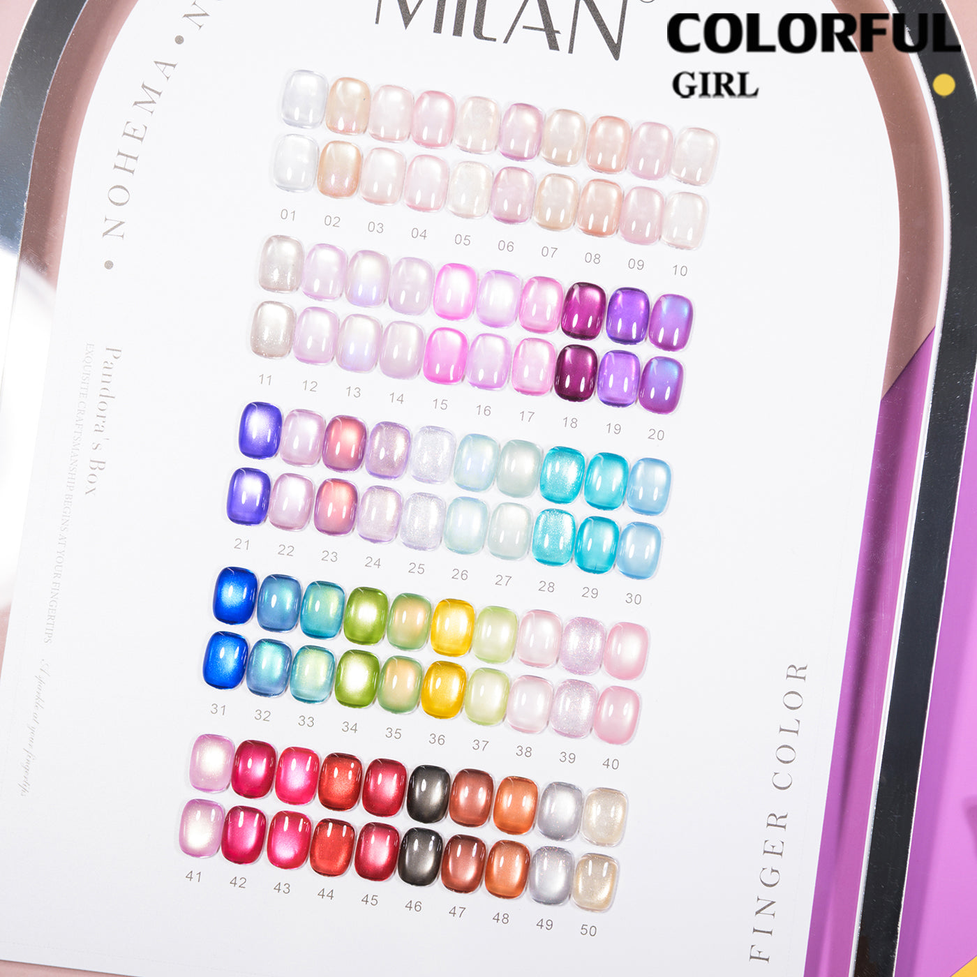 เจลเล็บ MILAN Cat Eye 50 สี | รวมโทนสีครบเซ็ต | นู้ด/สีสด/โฮโลแกรม/โทนเข้ม | เซ็ตเดียวครบทุกสไตล์ เจลตาแมว + สีเจลแคทอายเนื้อซาติน  (ทามาให้แล้ว พร้อมใช้งาน)