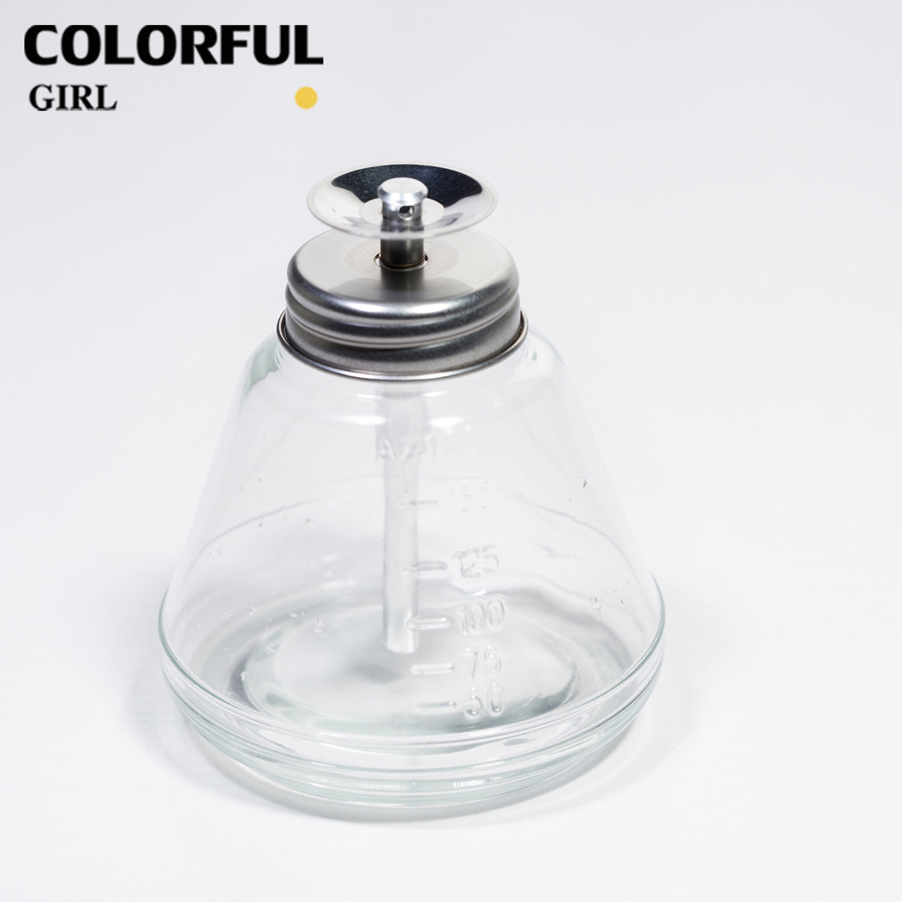 ขวดปั๊มแก้ว 180ml หัวกดสแตนเลส สำหรับน้ำยาล้างเล็บ แอลกอฮอล์ น้ำยาล้างพู่กัน ขวดแบ่งใส่ของเหลว