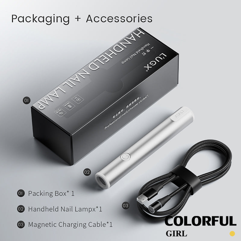 🌟 L’UGX LG-206 เครื่องอบเล็บพกพาไร้สาย 3W | หลอดไฟเพชรคู่ 500mAh | ไฟฉายอบเล็บ มือถือพกพา น้ำหนักเบา สีสวยจับถนัดมือ ชาร์จแม่เหล็ก มี 6 สี พร้อมส่งจากไทย