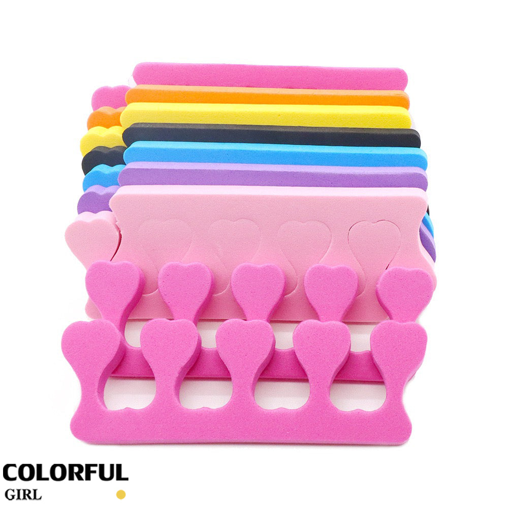 【พร้อมส่ง】ที่คั่นนิ้วเท้าแบบโฟม 10 ชิ้น (5 คู่) ฟองน้ำแยกนิ้วเท้า สำหรับทาเล็บ เพ้นท์เล็บ ทำเล็บเท้า และสปาเท้า นุ่มสบาย มีหลายสีให้เลือก