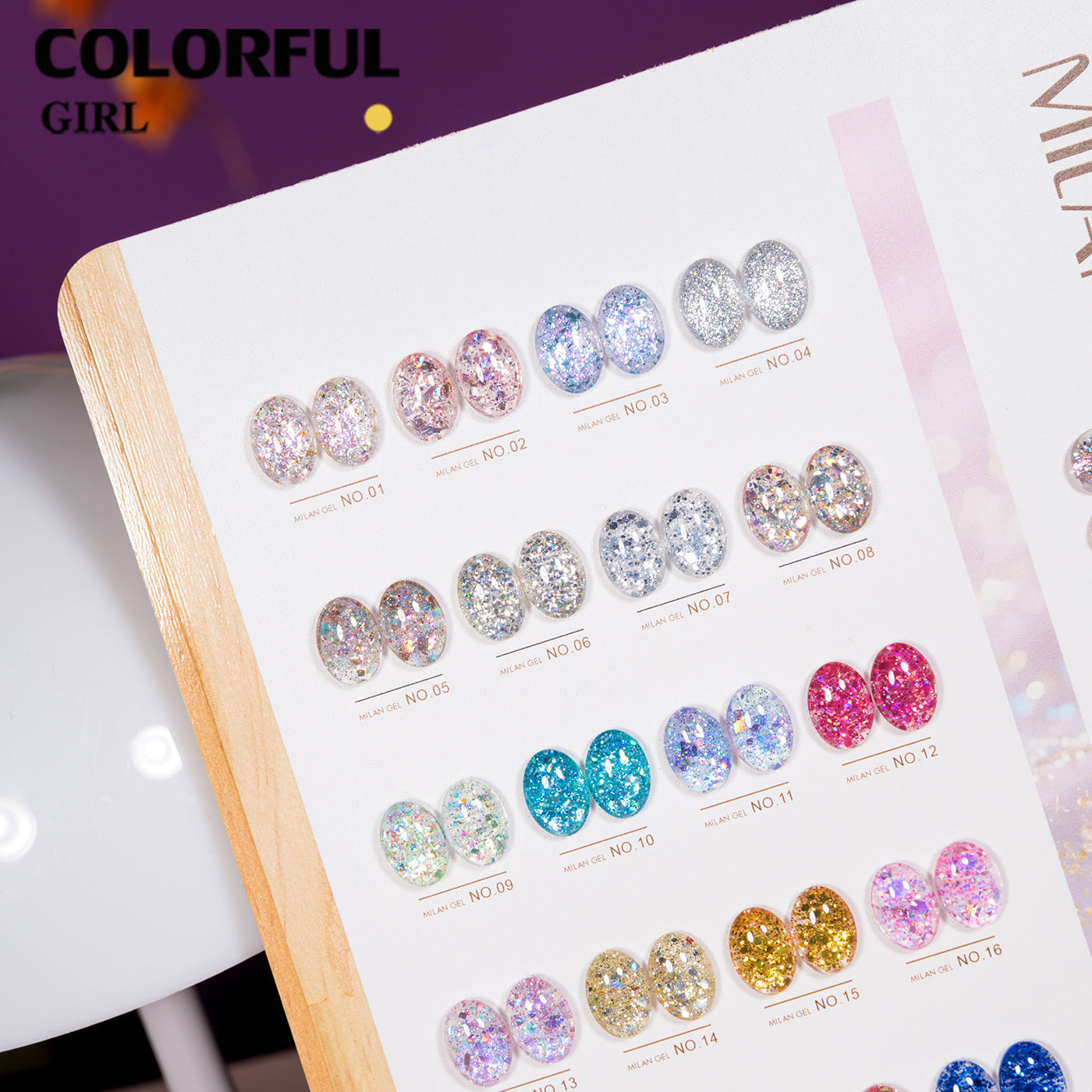 เจลเล็บ MILAN 24 สี | สีเจลกลิตเตอร์วิบวับจัดเต็ม | วิ้งกระแทกตา เล่นแสงสุดปัง | ทาแล้วดูแพงทันที 💎(ทามาให้แล้ว พร้อมใช้งาน) สีเจลกลิตเตอร์เนื้อแน่น |